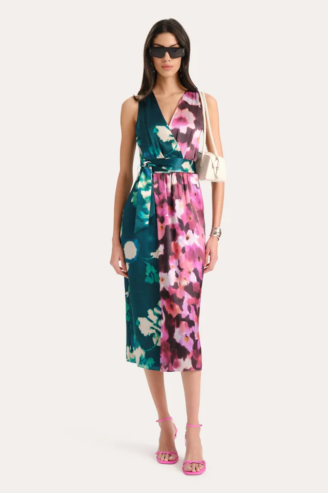 Elie Tahari Delilah-Rose sukienka jedwabna Azure Garden