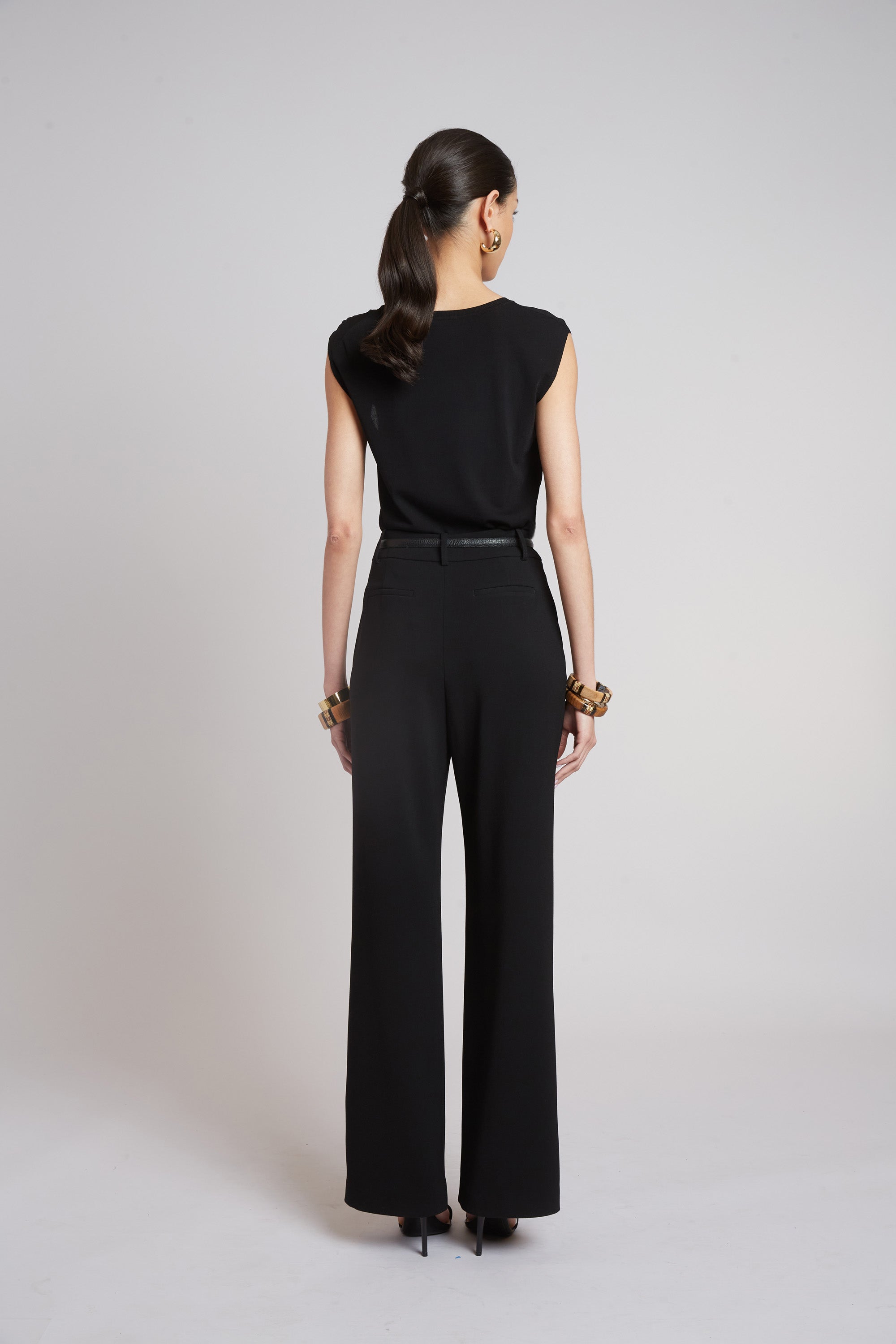 Elie Tahari E75XB505 top asymetryczny czarny XS-XL