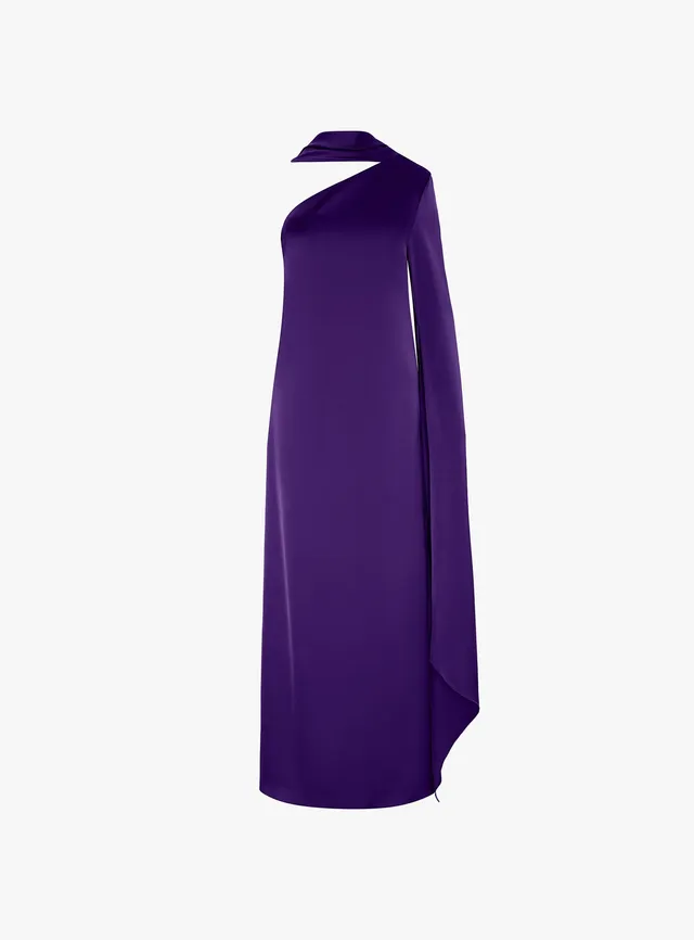 Solace London Newman sukienka wieczorowa maxi fiolet