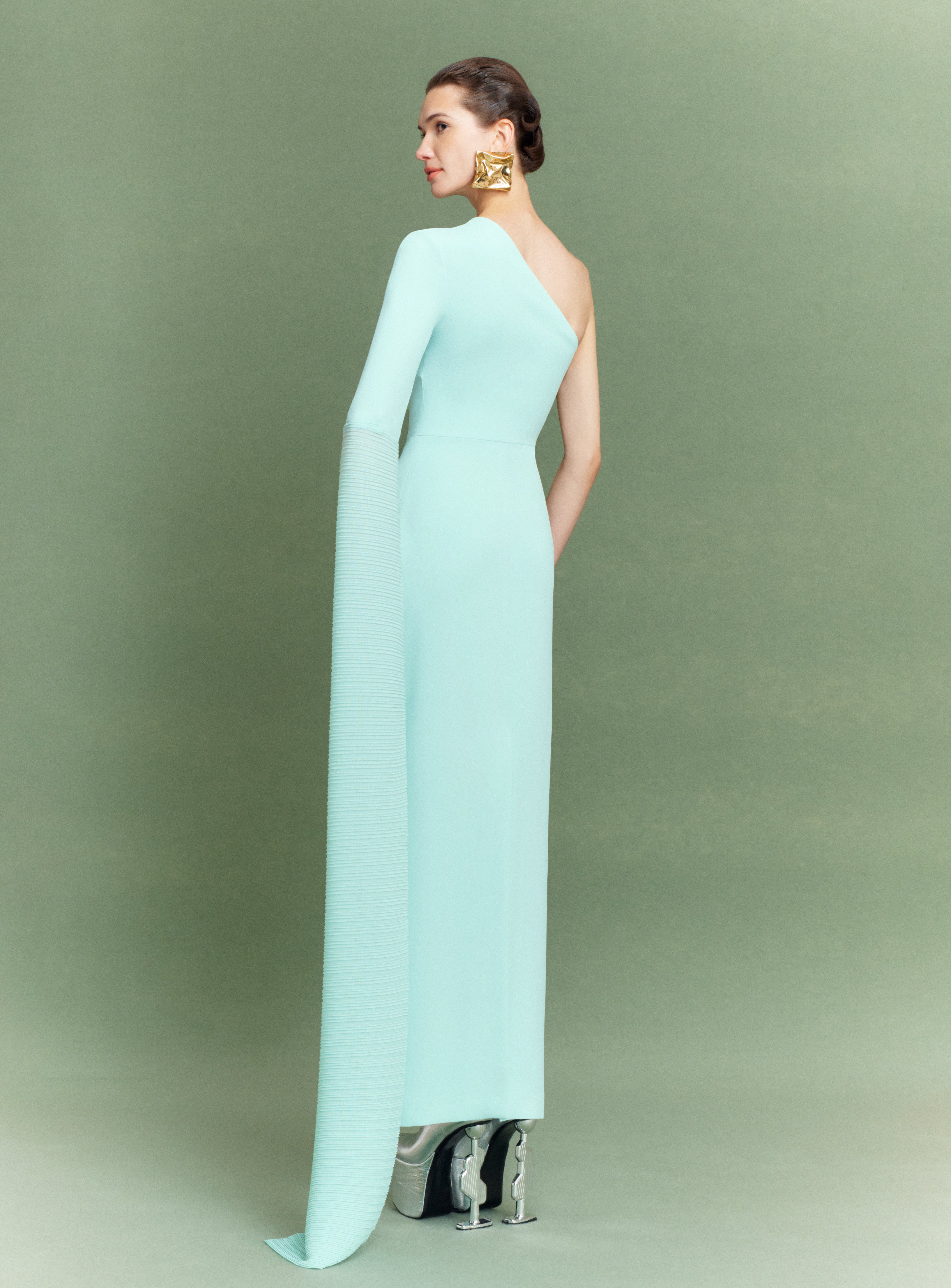 SOLACE LONDON Sylvia sukienka wieczorowa opal maxi
