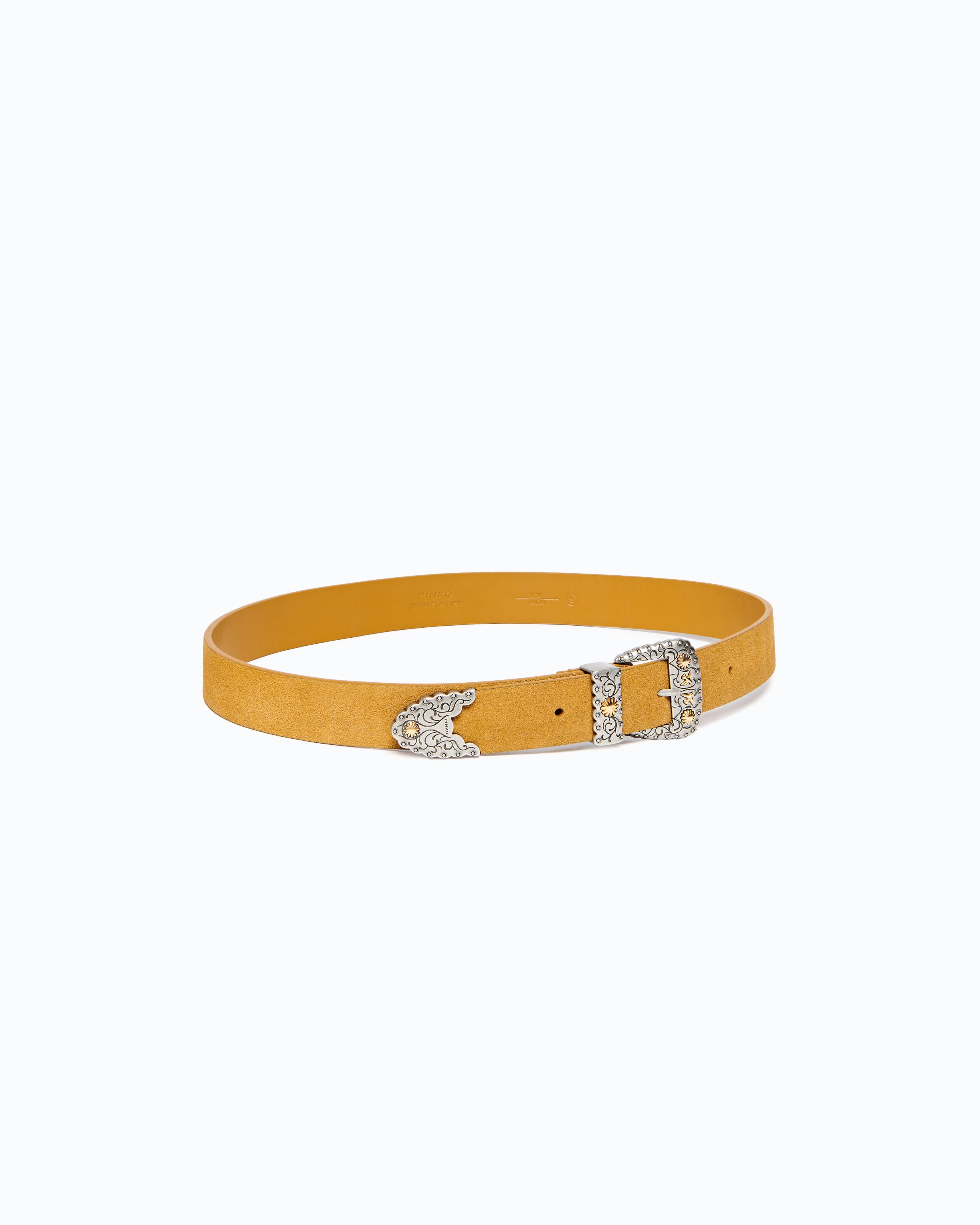 Pinko Triptych Belt pasek zamszowy 3 cm