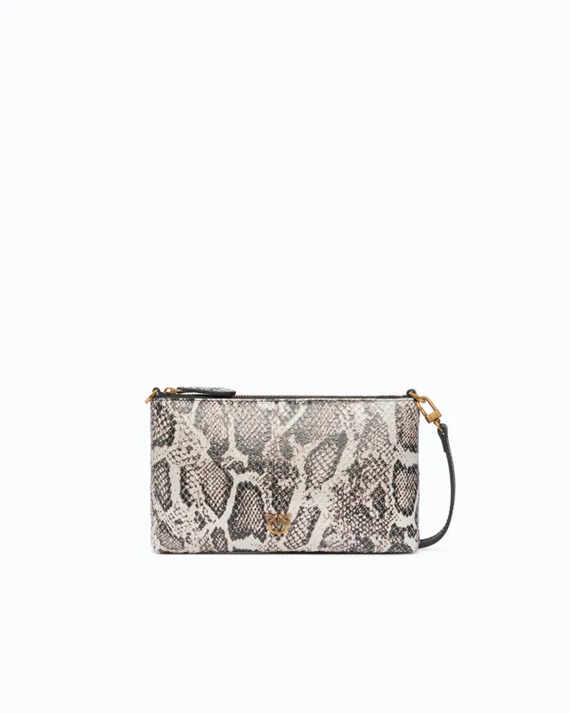 Pinko Mini Flat Horizontal kopertówka pyton