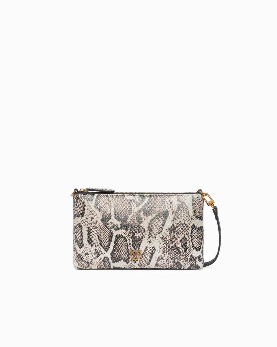Pinko Mini Flat Horizontal kopertówka pyton