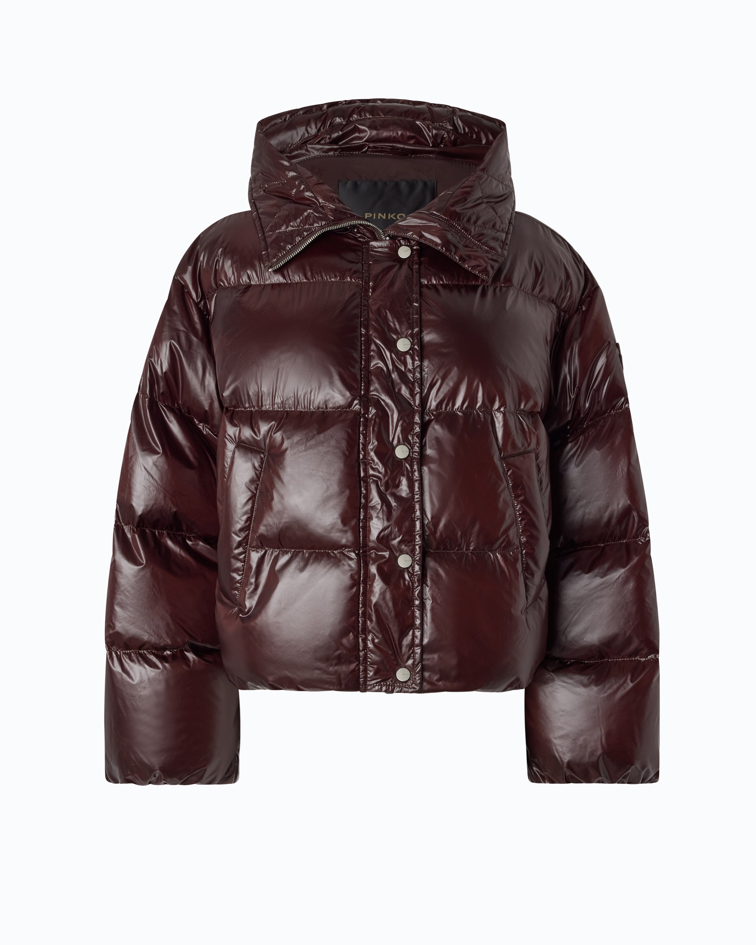 Pinko Impasto Padded Jacket kurtka puchowa brązowa