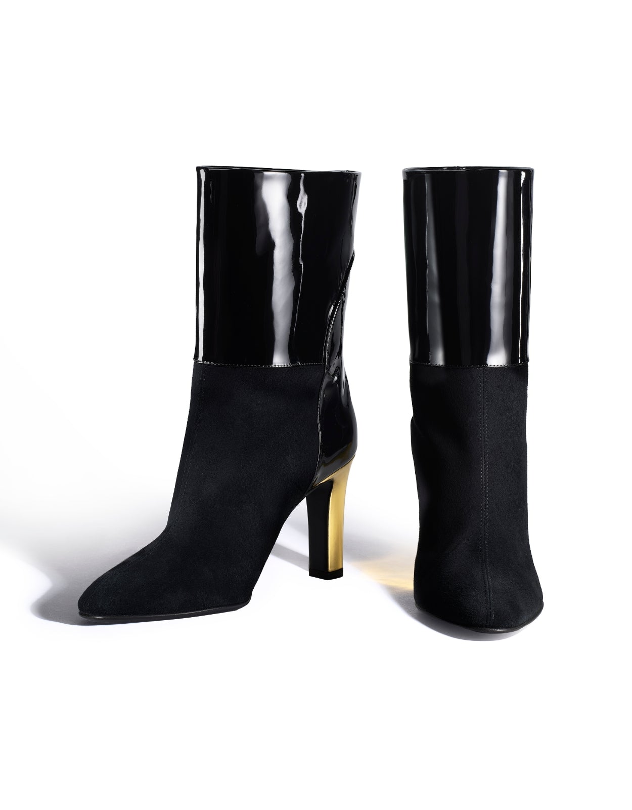 Temperley London Dusk botki skórzane czarne obcas 9 cm