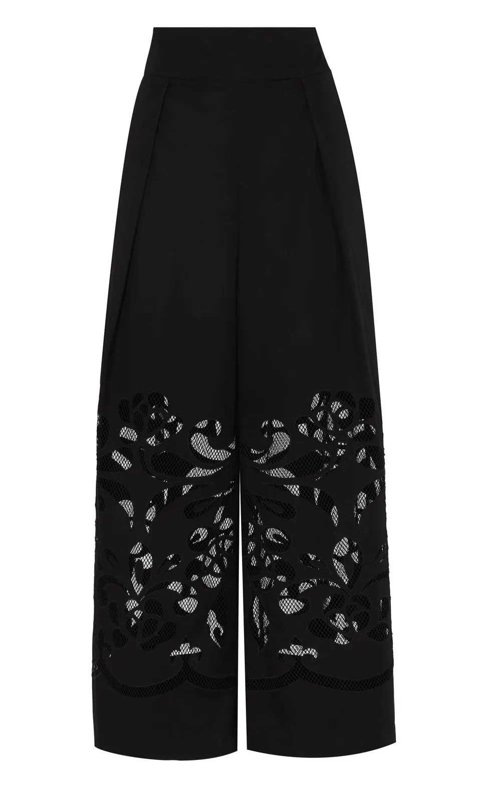 Temperley London Nell spodnie czarne bawełniane