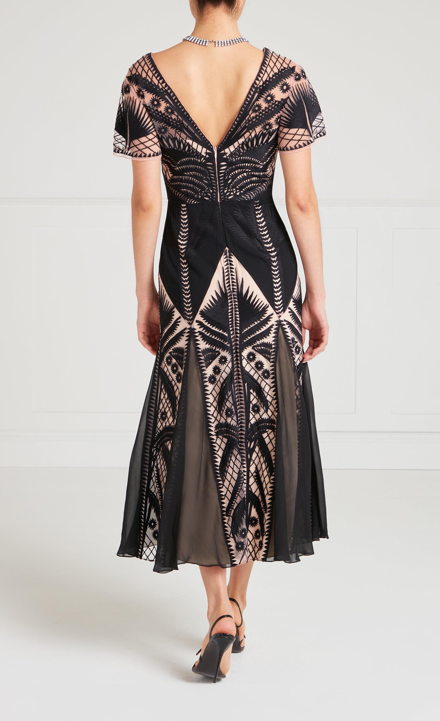 Temperley London Giselle Dress sukienka czarna UK10
