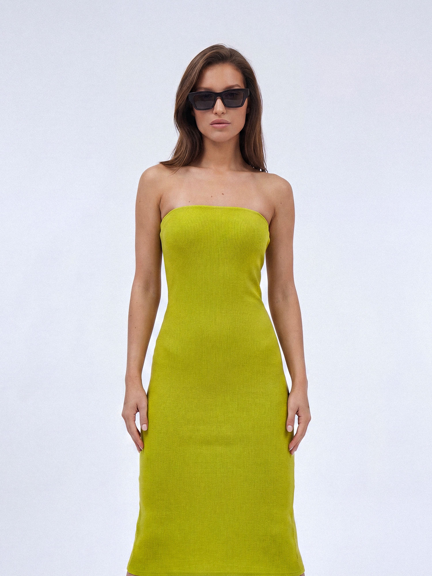 Nudyess Melrose sukienka midi Lime tuba