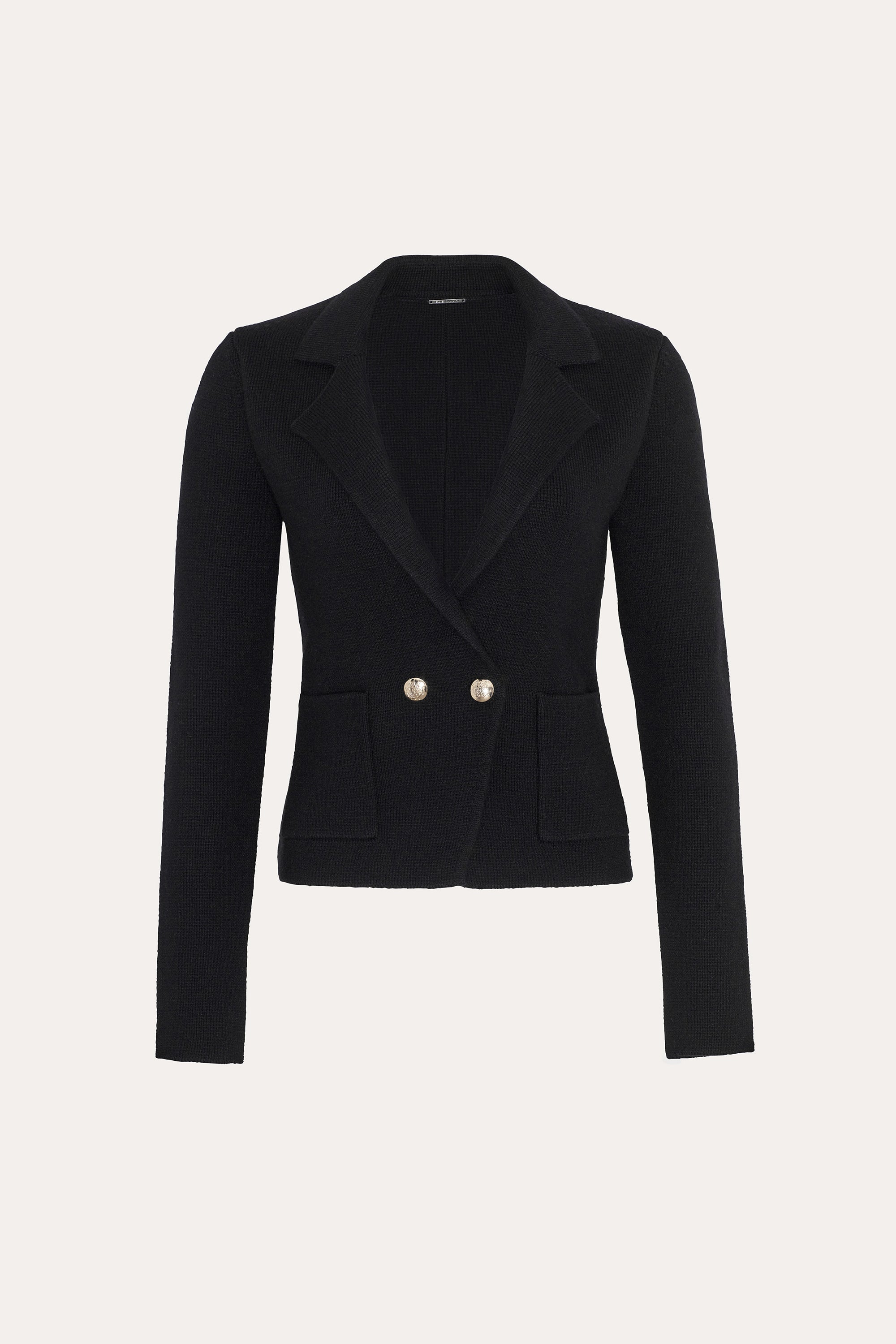 Elie Tahari Lily Knit Jacket żakiet czarny wełna