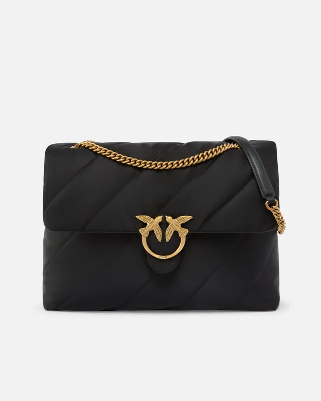 Pinko Love Bag Puff torebka czarna pikowana duża