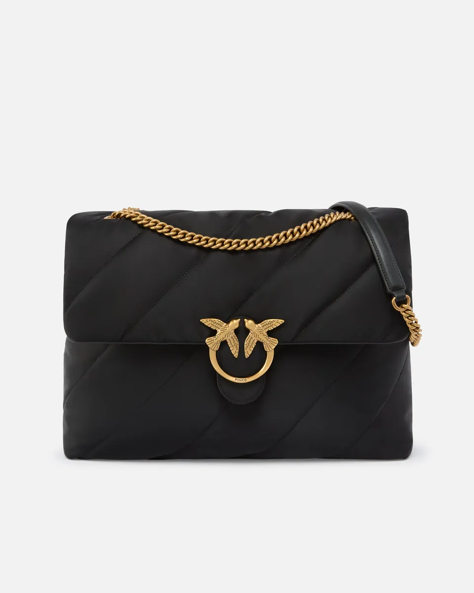 Pinko Love Bag Puff torebka czarna pikowana duża