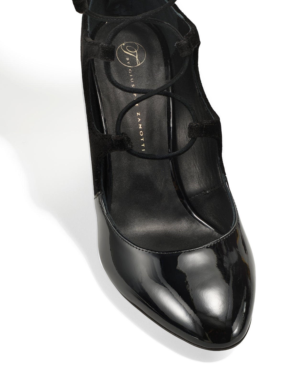 Temperley London Siren botki czarne aksamit 9 cm