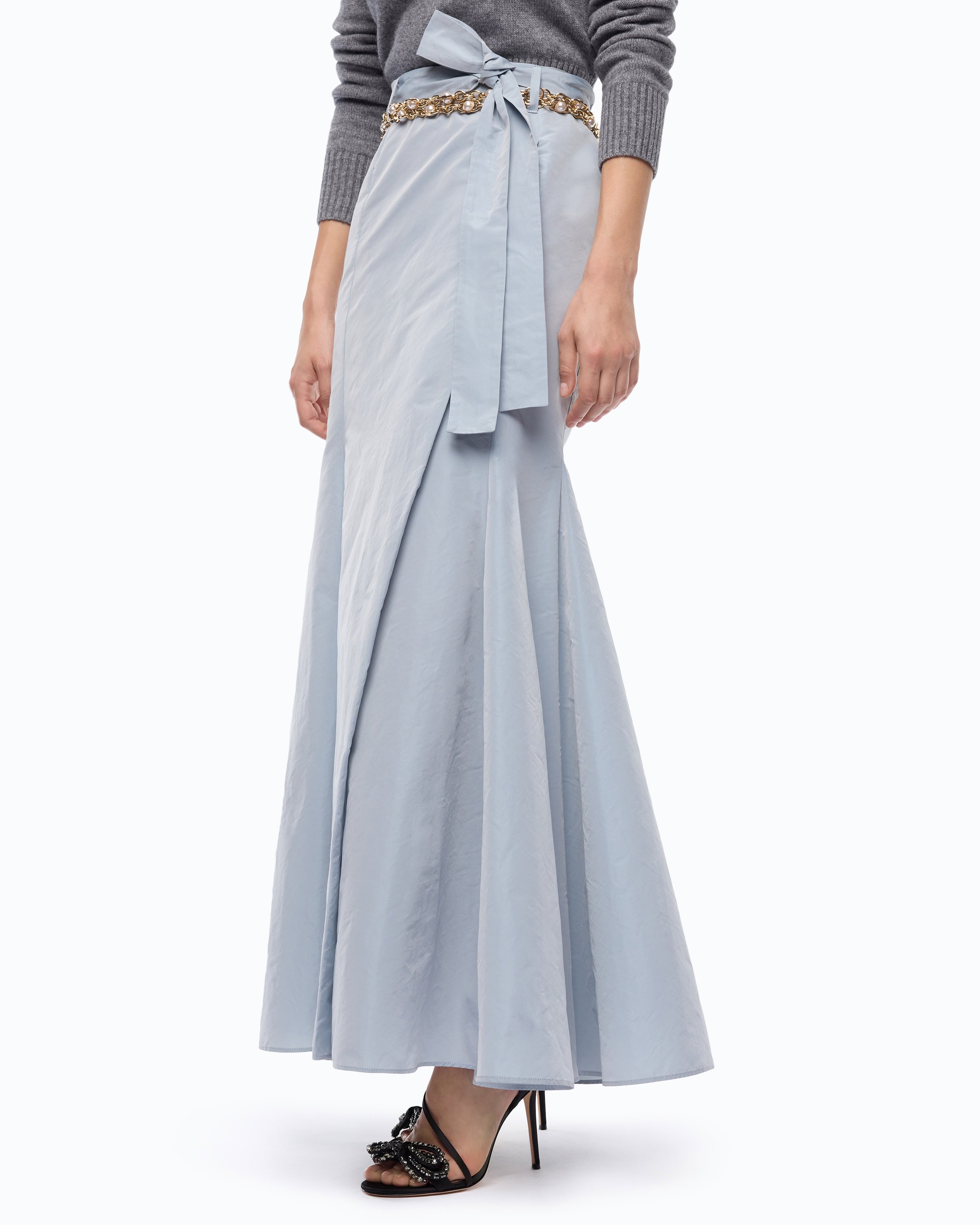 Pinko Pick-Up Skirt spódnica długa błękitna