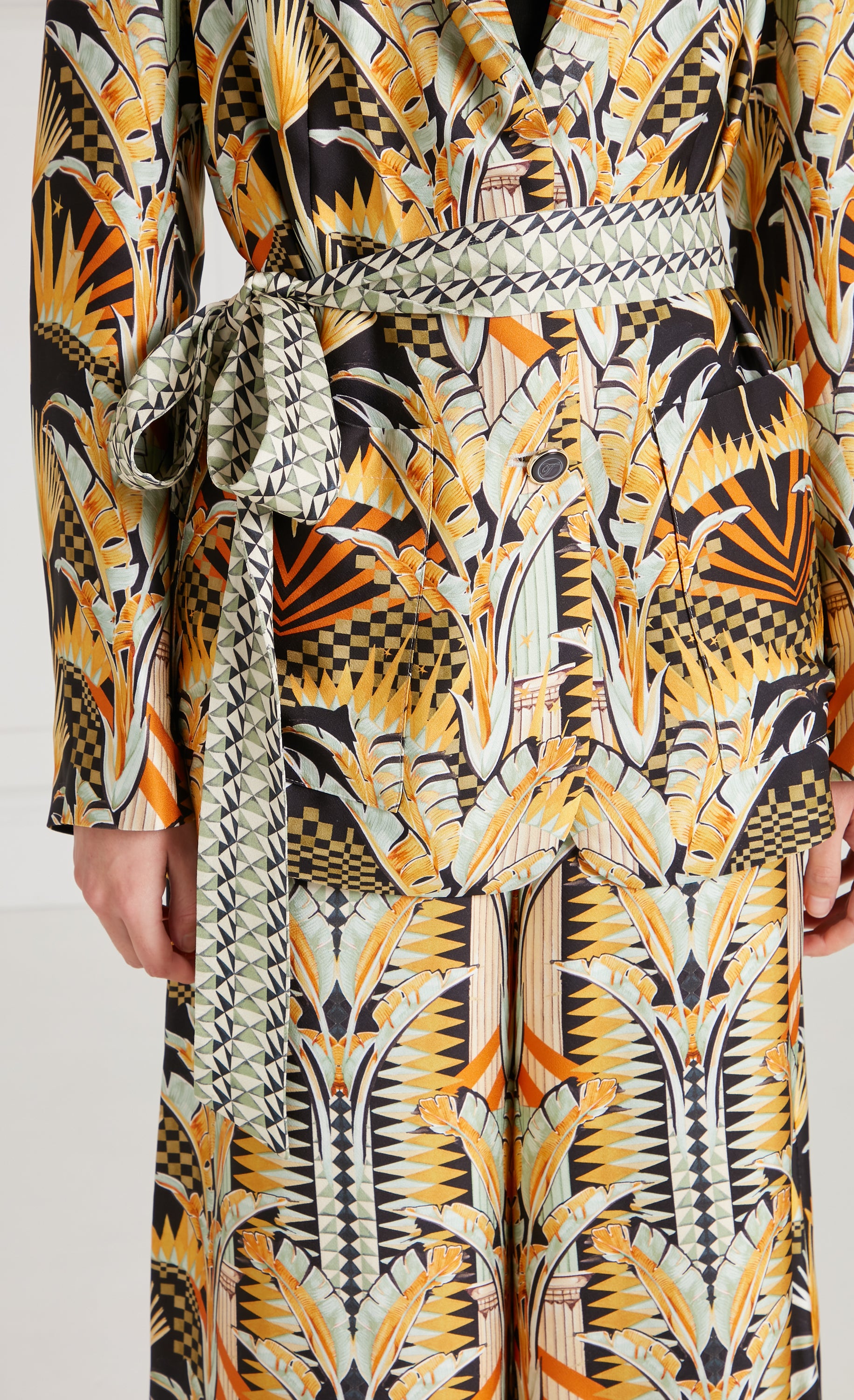 Temperley London Odette Jacket marynarka Black Mix pasek