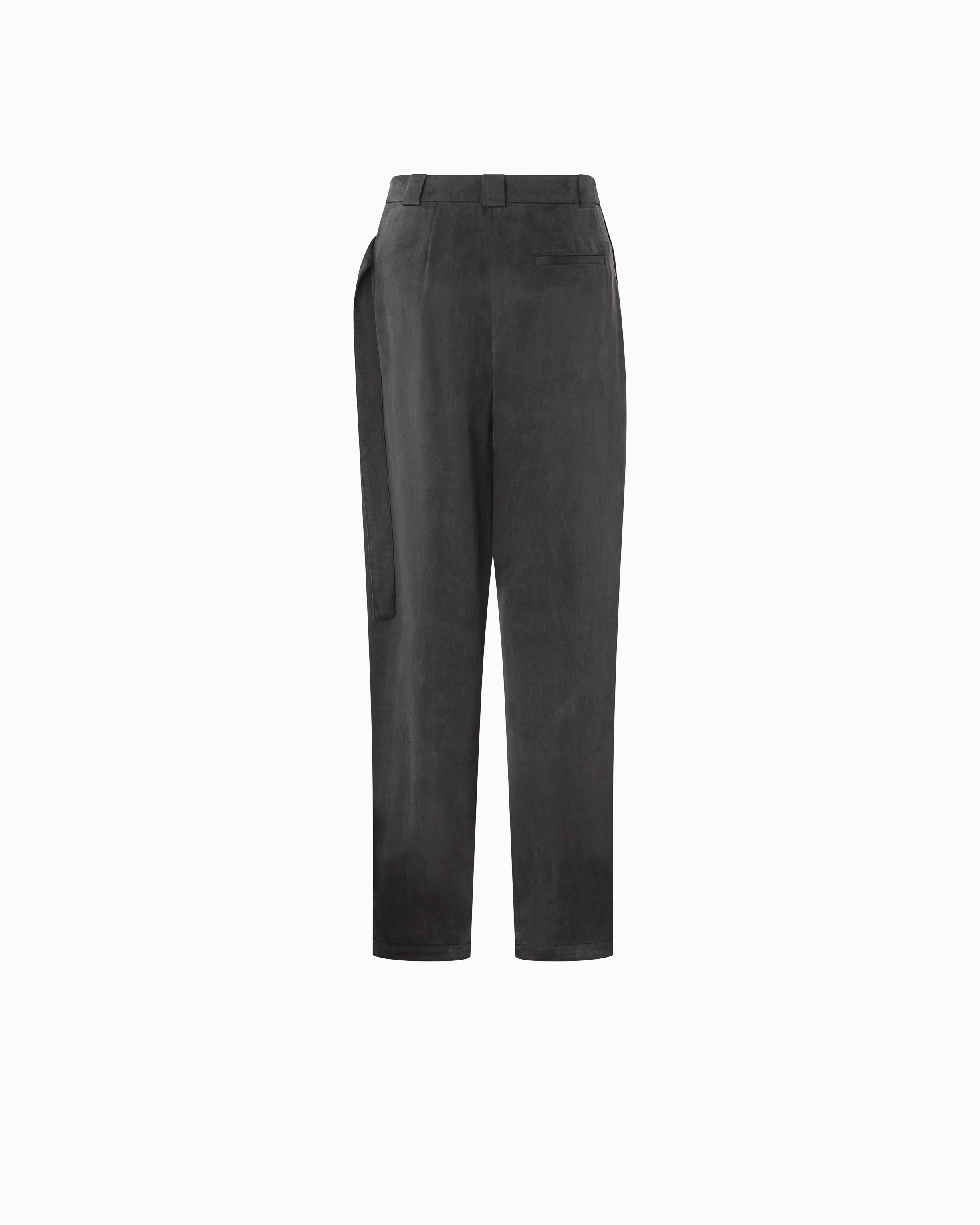 Pinko Pesce Pants spodnie carrot czarne kopertowe