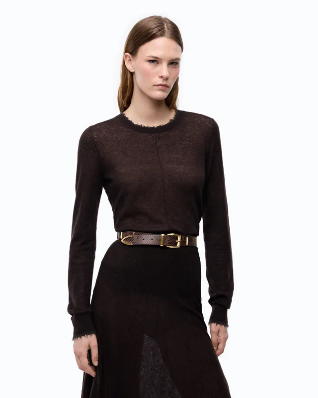 Pinko Pamplona Sweater sweter brązowy wełniany
