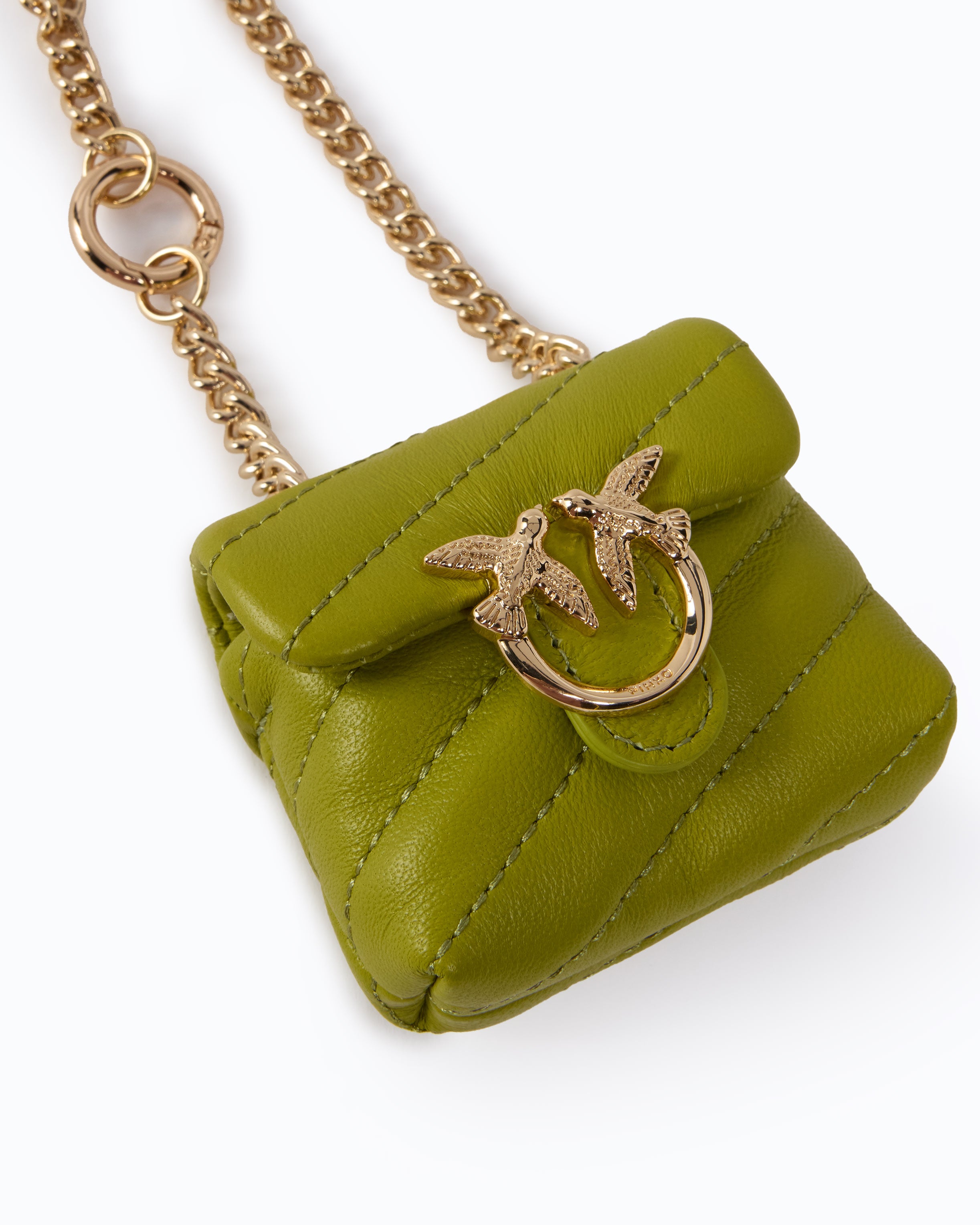 Pinko Nano Love Bag Puff brelok ze skóry nappa