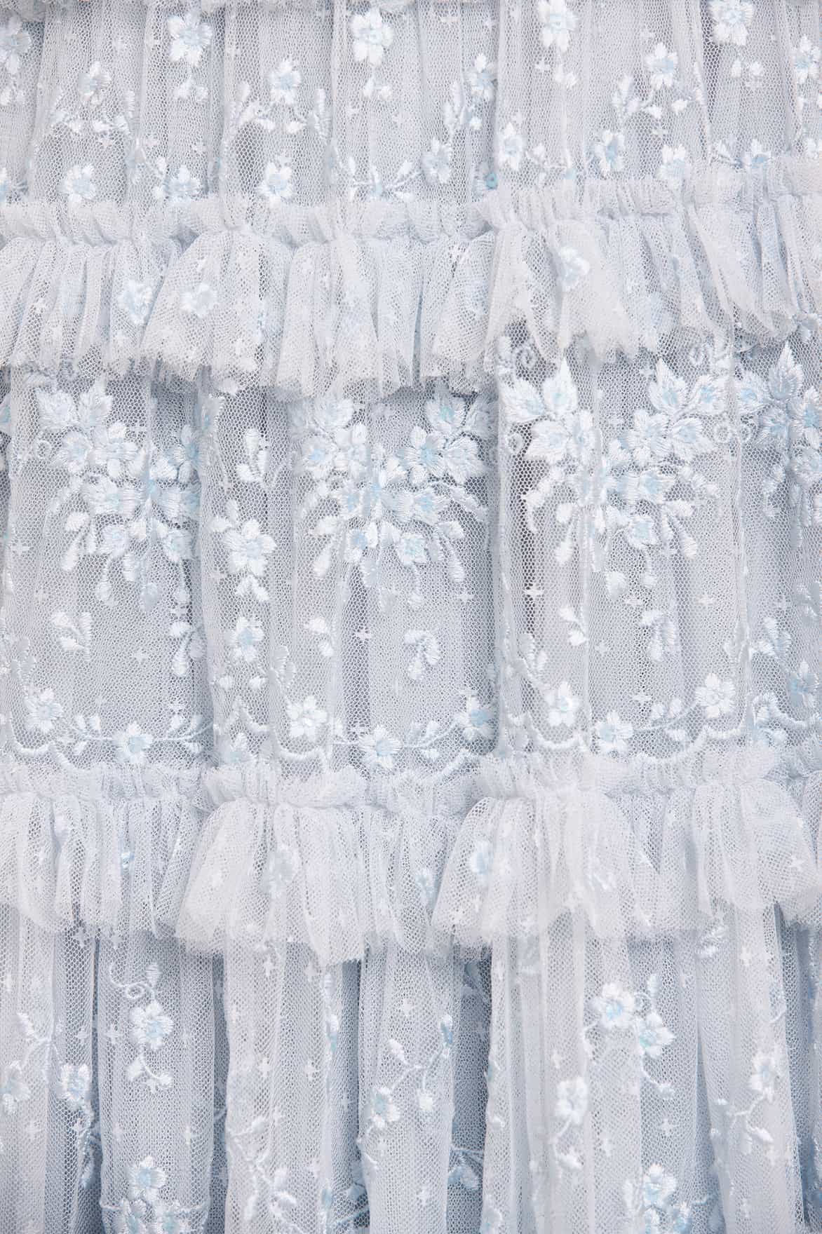 Needle & Thread Blossom Lace Ankle Gown sukienka niebieska