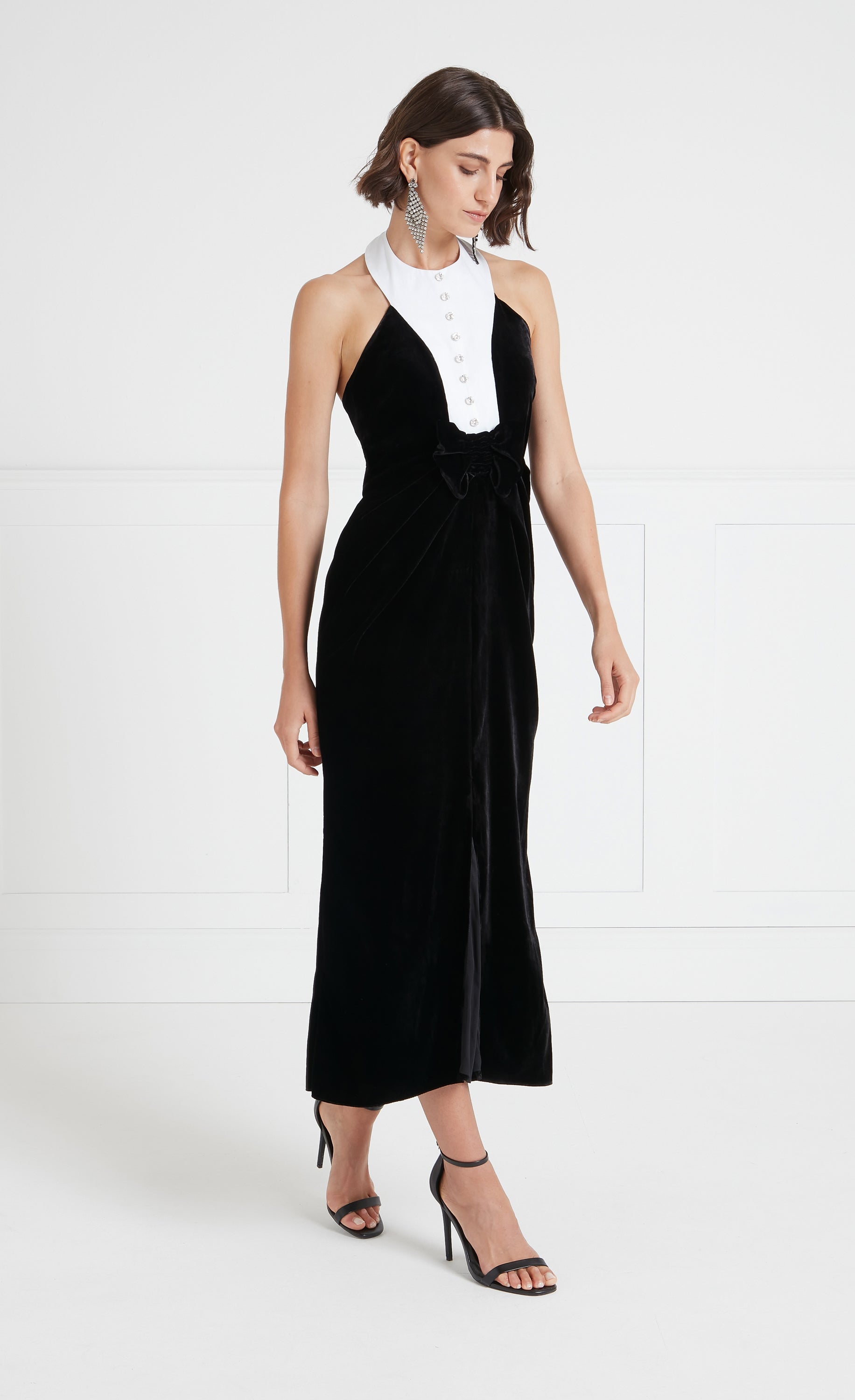 Temperley London Ashcombe sukienka wieczorowa czarna midi