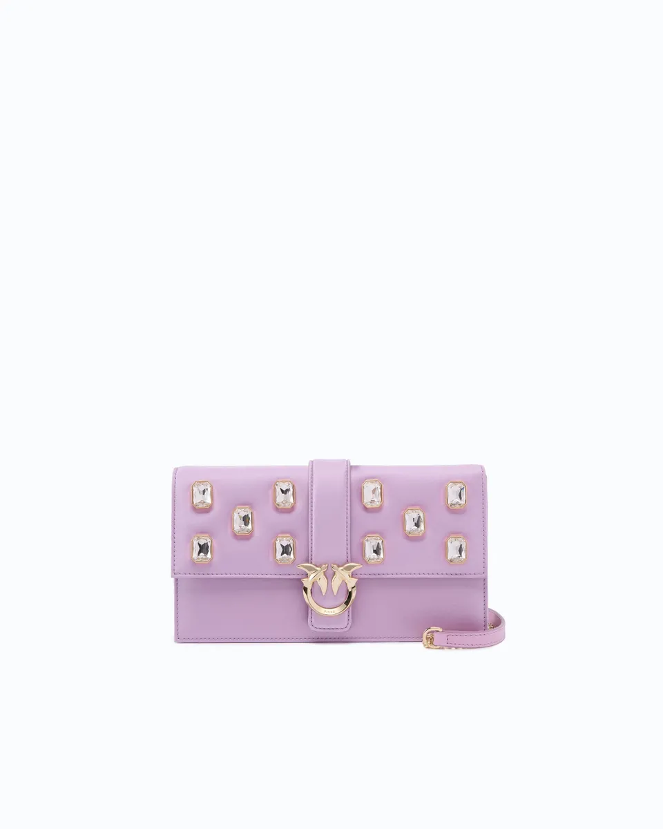 Pinko Love Bag One Flat kopertówka z kamieniami