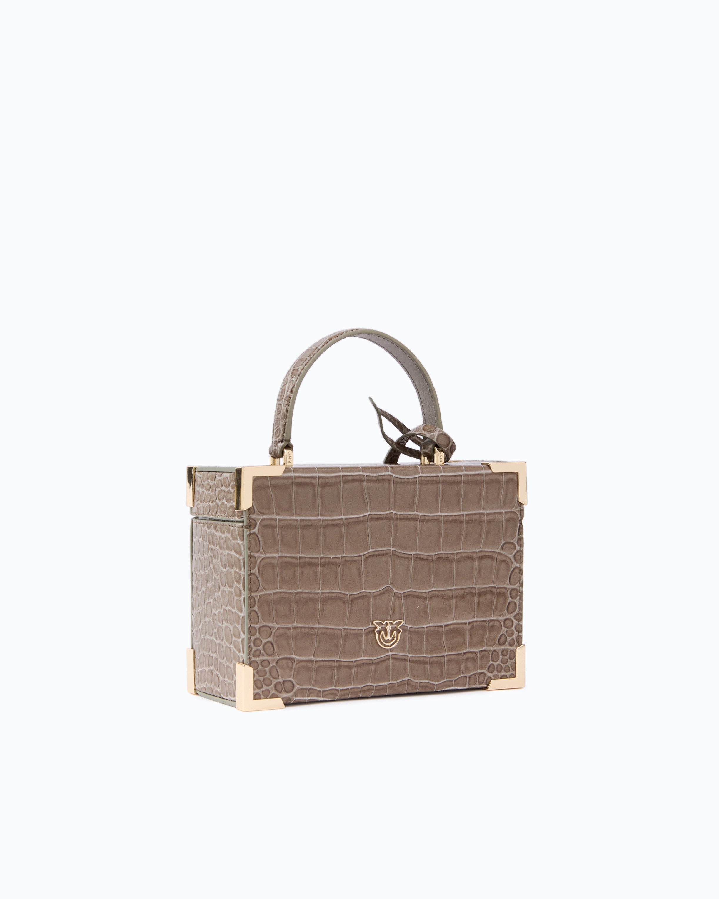 Pinko Vanity Case kosmetyczka skórzana krokodyl U