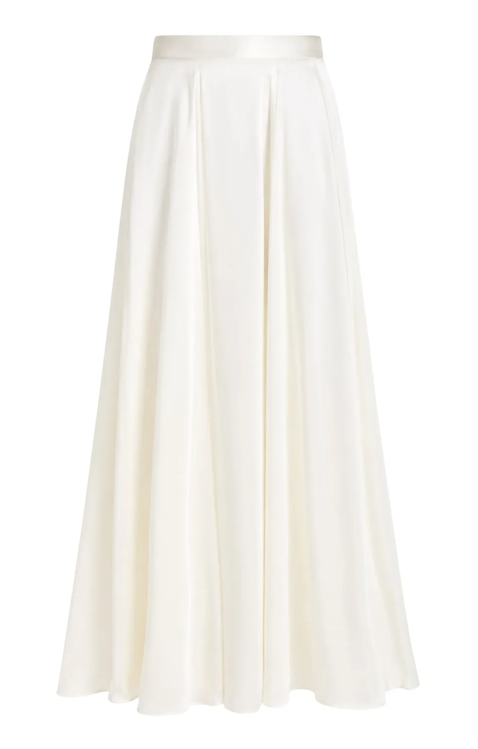 Temperley London Amerie spódnica satynowa ivory długa
