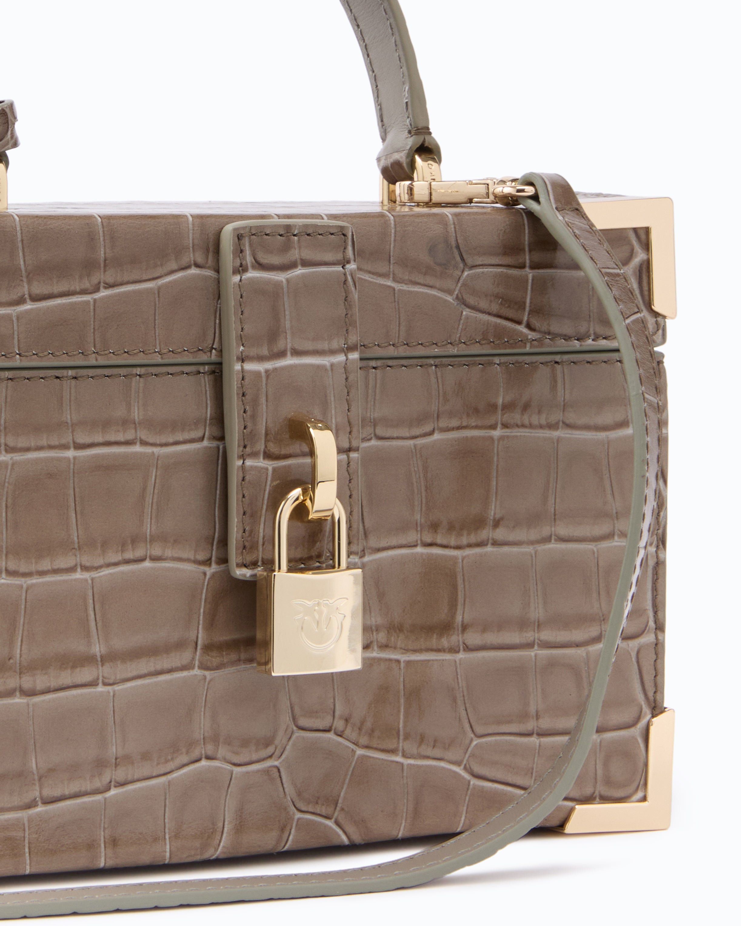 Pinko Vanity Case kosmetyczka skórzana krokodyl U