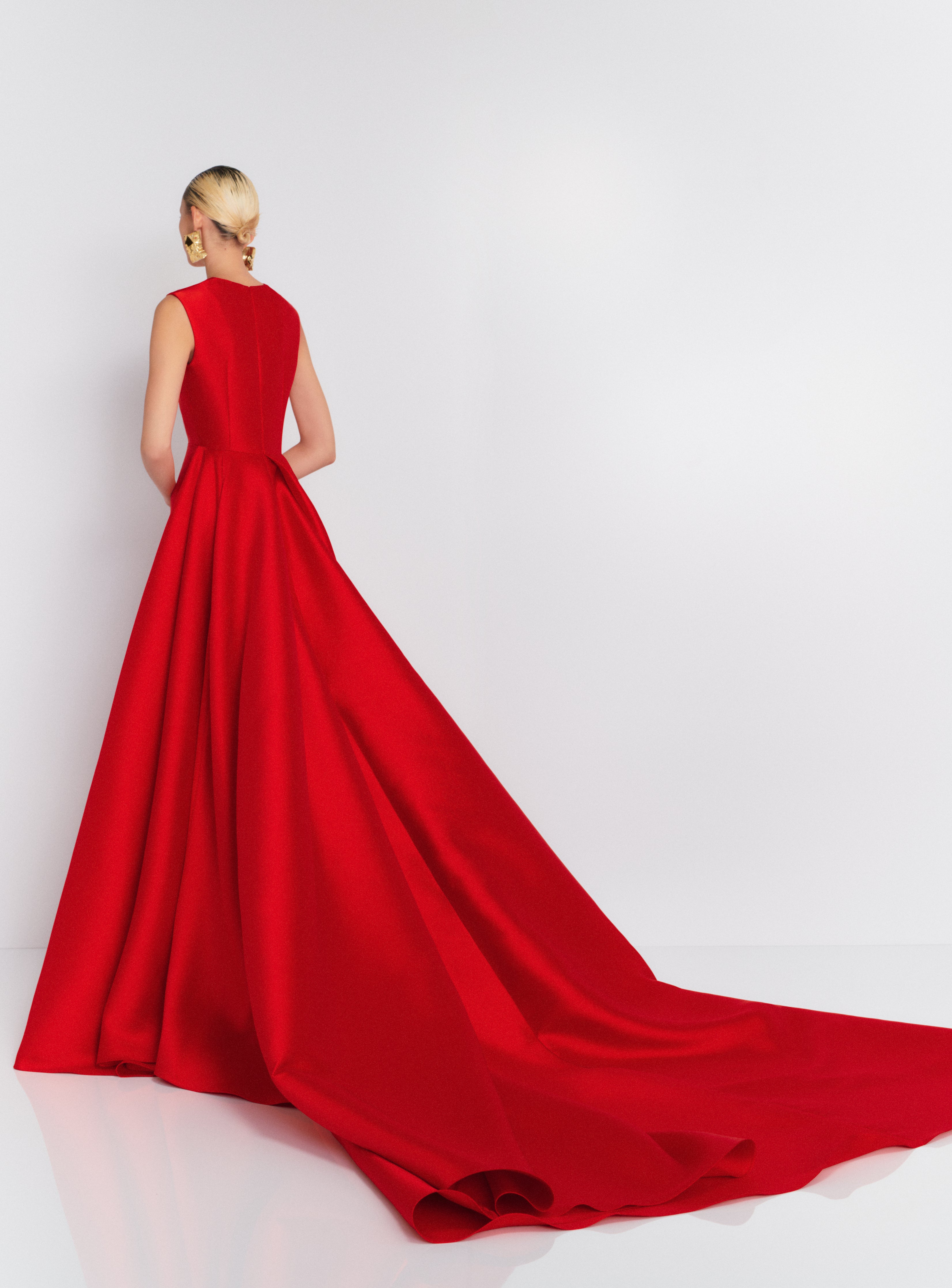 Solace London Larsen sukienka maxi czerwona