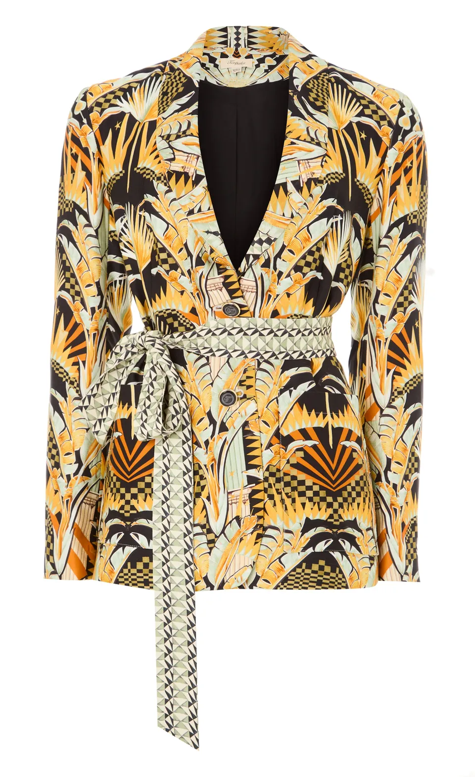 Temperley London Odette Jacket marynarka Black Mix pasek