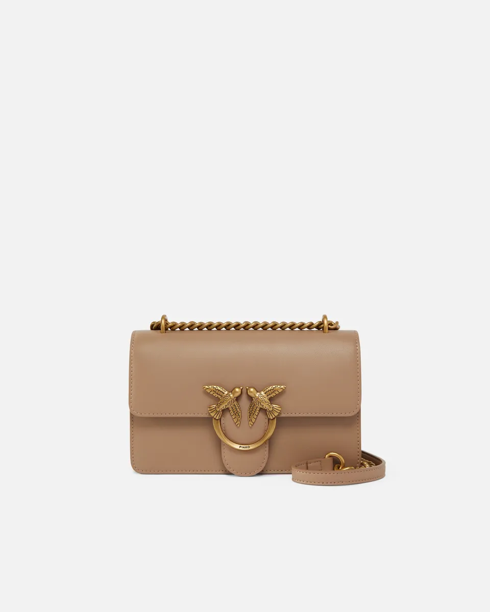 Pinko Love Bag One Simply torebka mini brązowa
