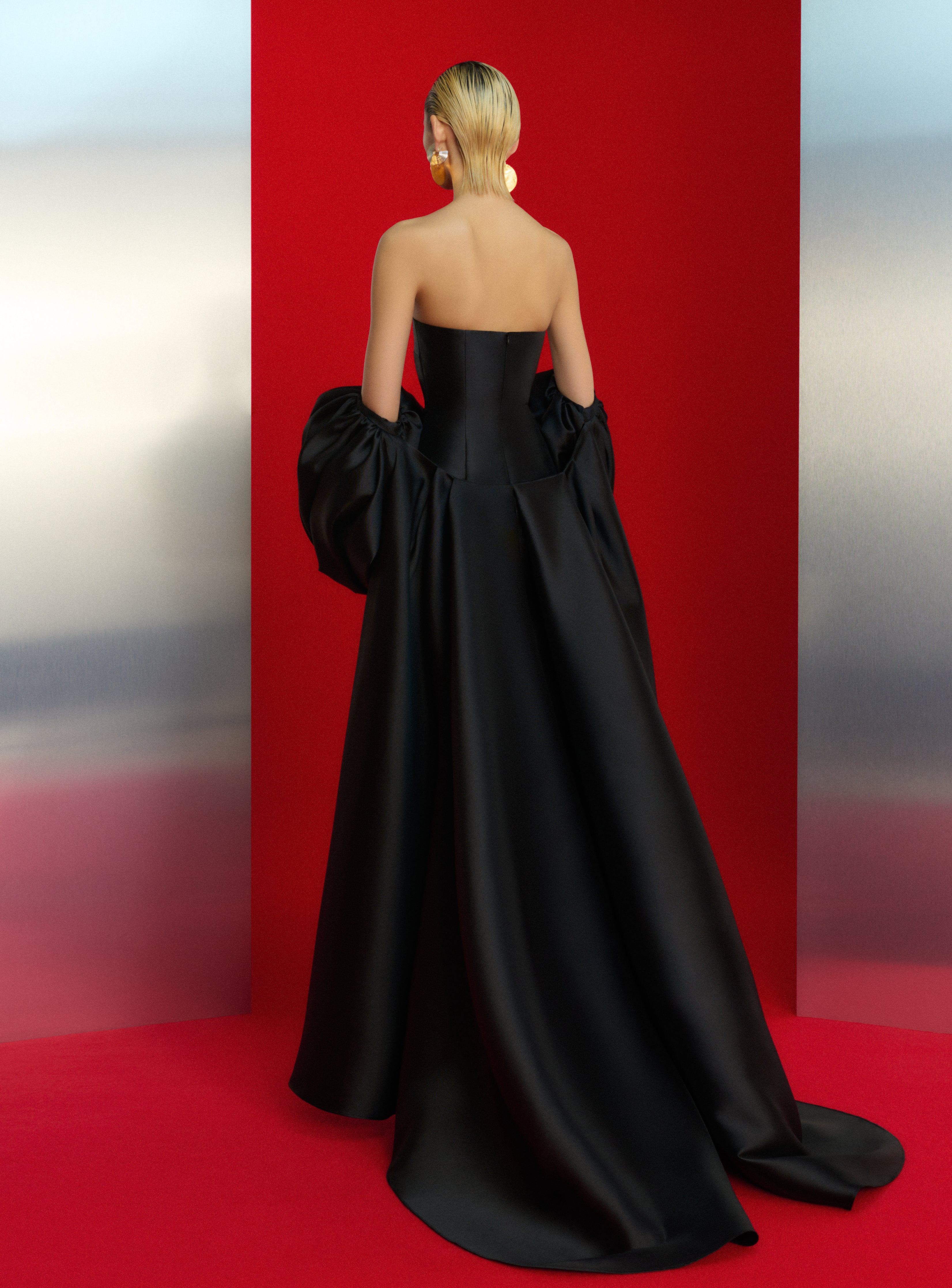 Solace London Lea sukienka wieczorowa maxi czarna