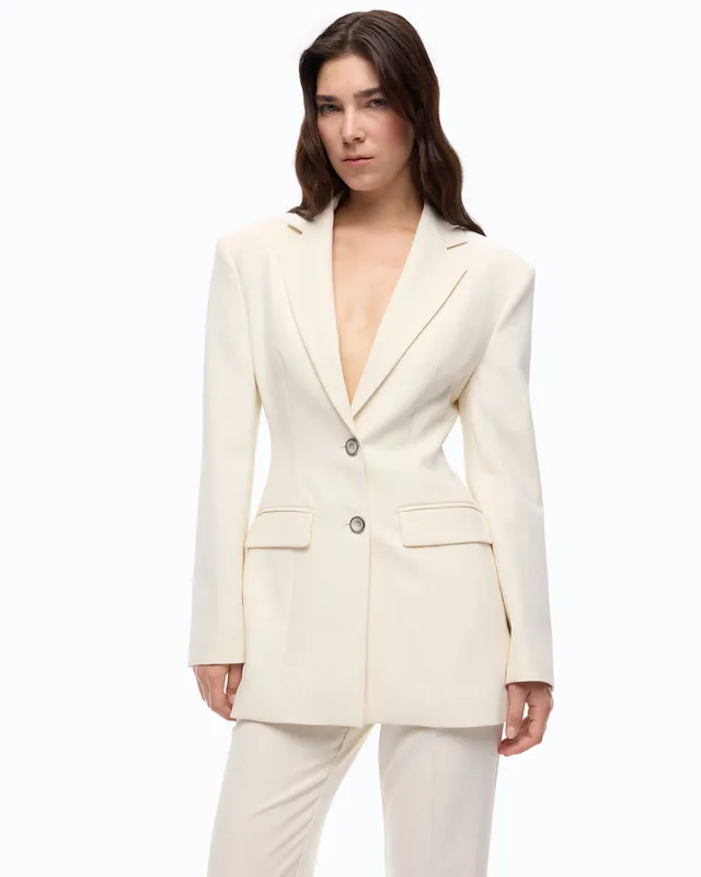 Pinko Garofano Jacket marynarka biała slim fit