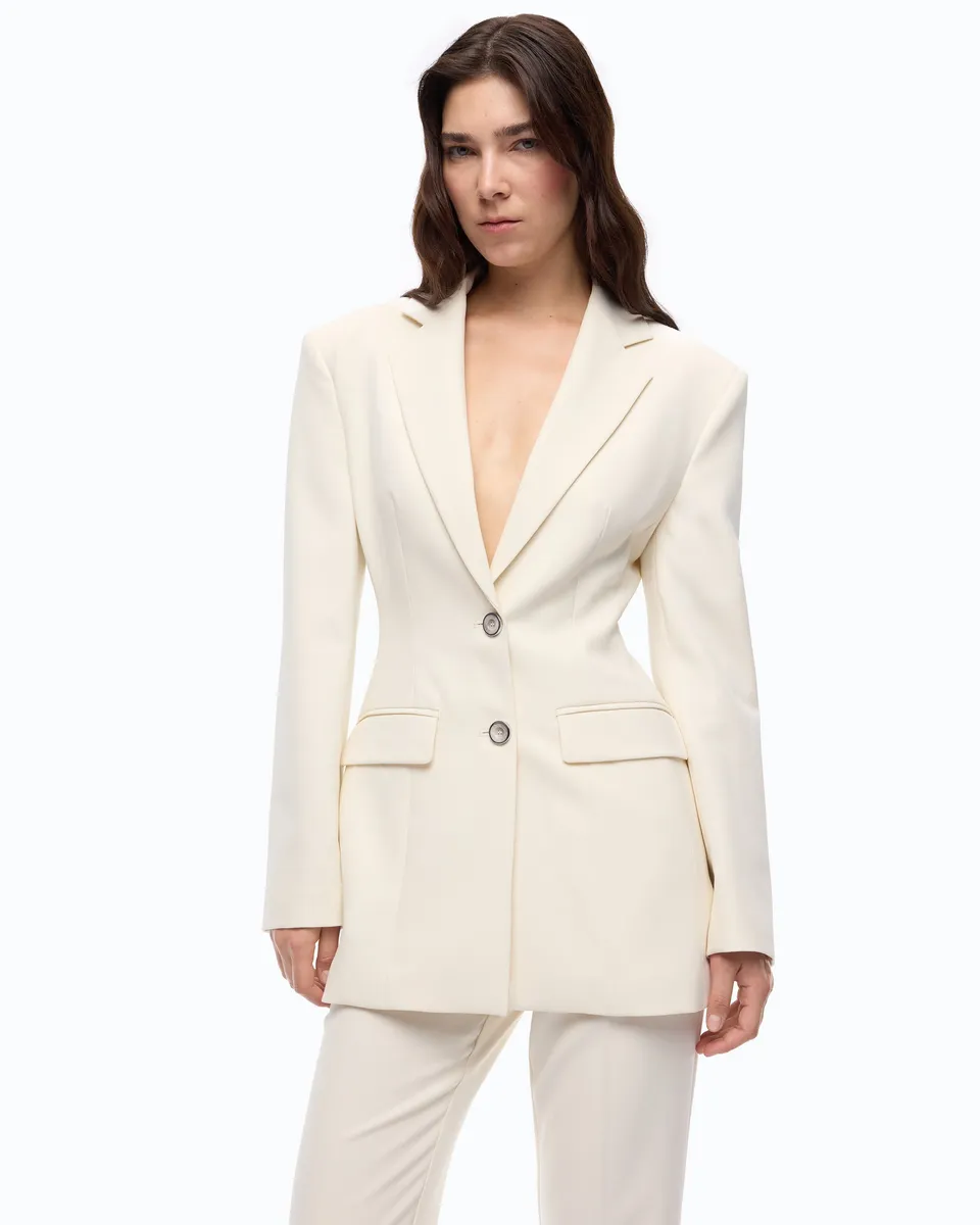 Pinko Garofano Jacket marynarka biała slim fit