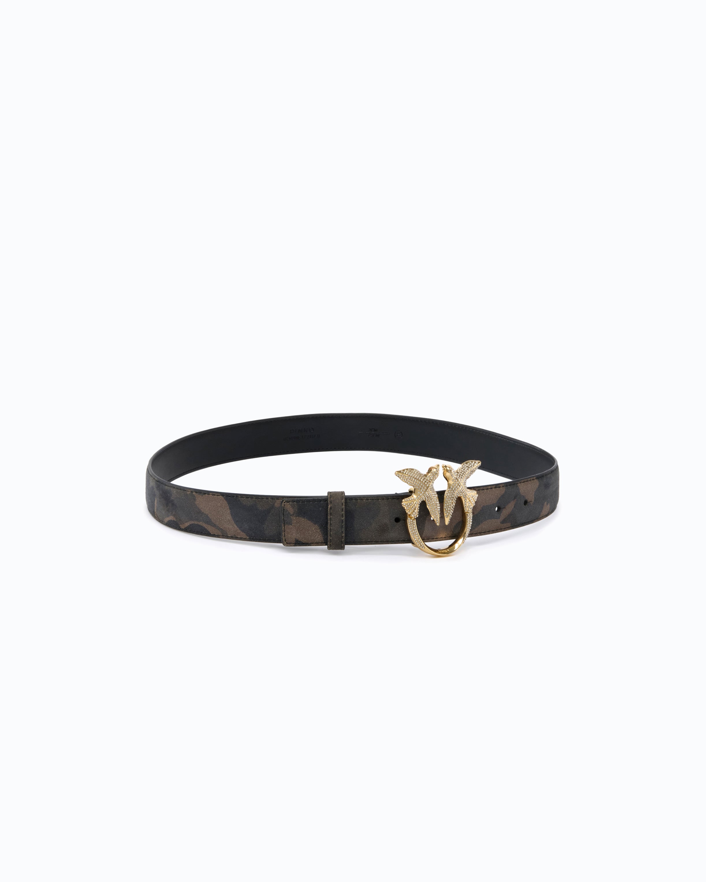 Pinko Love Berry pasek zamszowy moro 3 cm