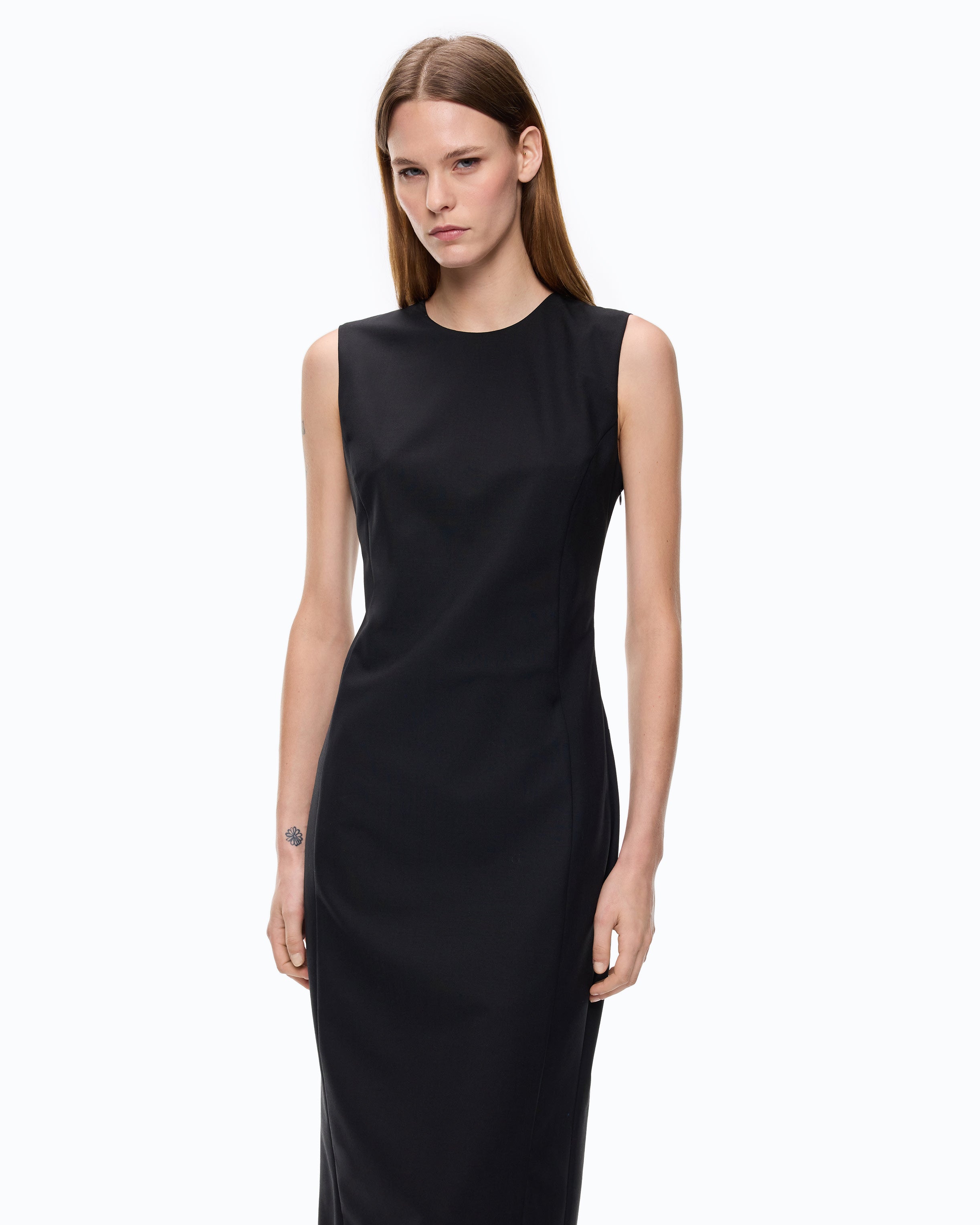 Pinko Range Rover Dress sukienka midi czarna ołówkowa