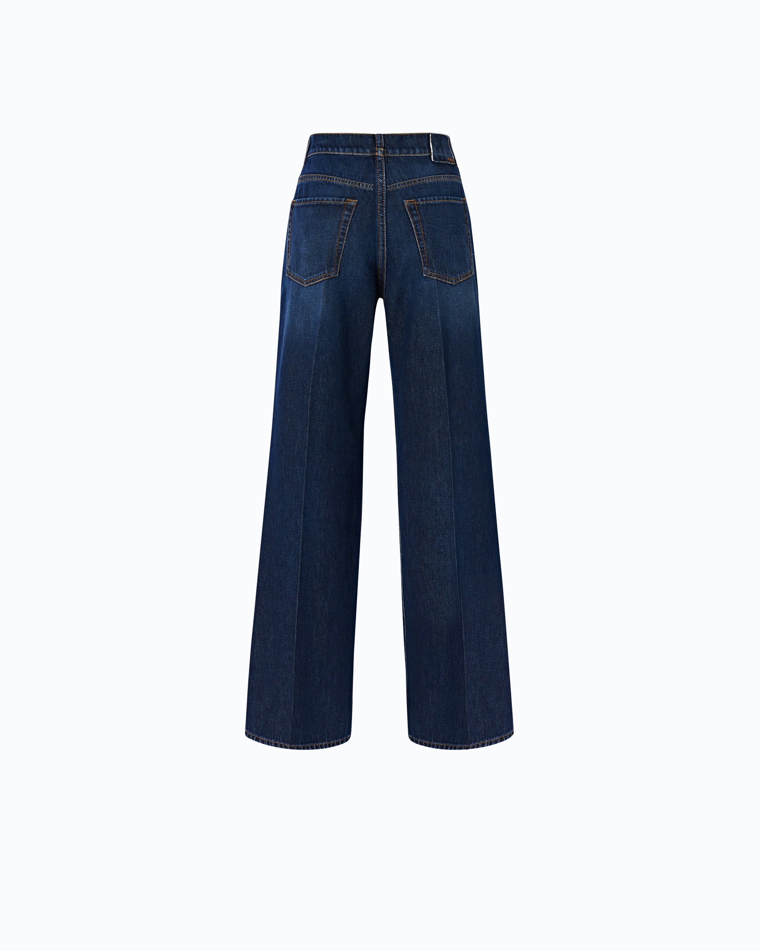 Pinko Wanda Wide Leg dżinsy wide leg niebieskie kant