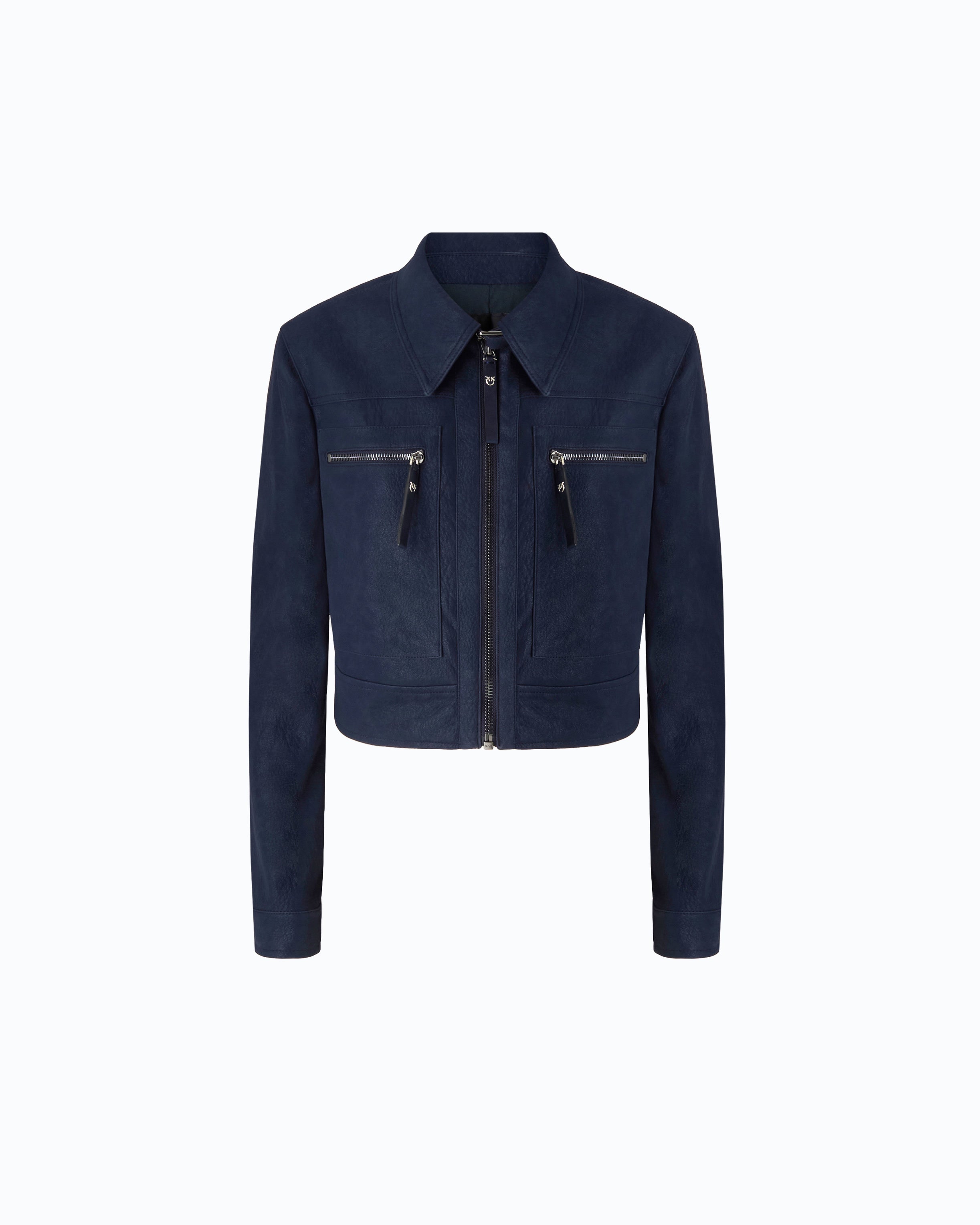 Pinko Arzignano Jacket kurtka niebieska nubuk