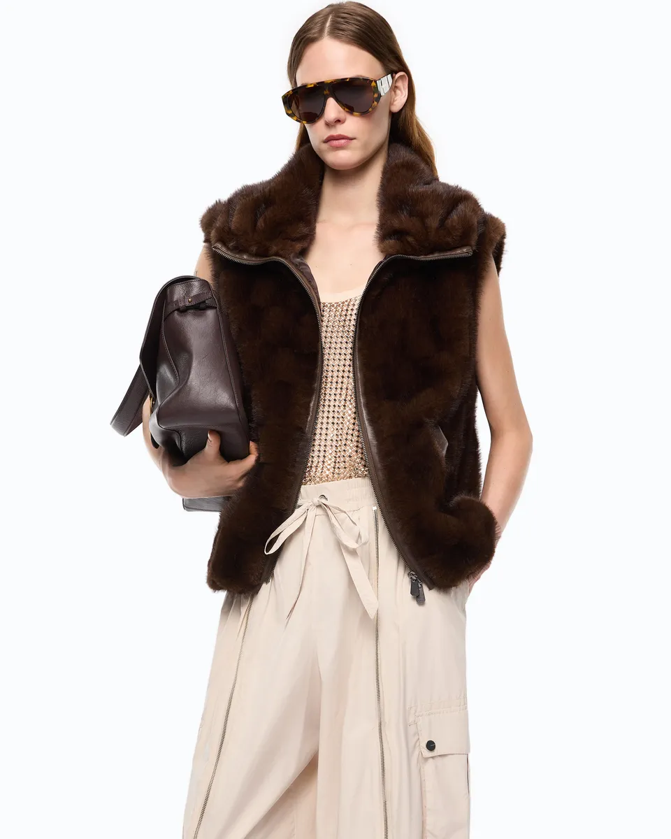 Pinko Glossinia Vest kamizelka brązowa