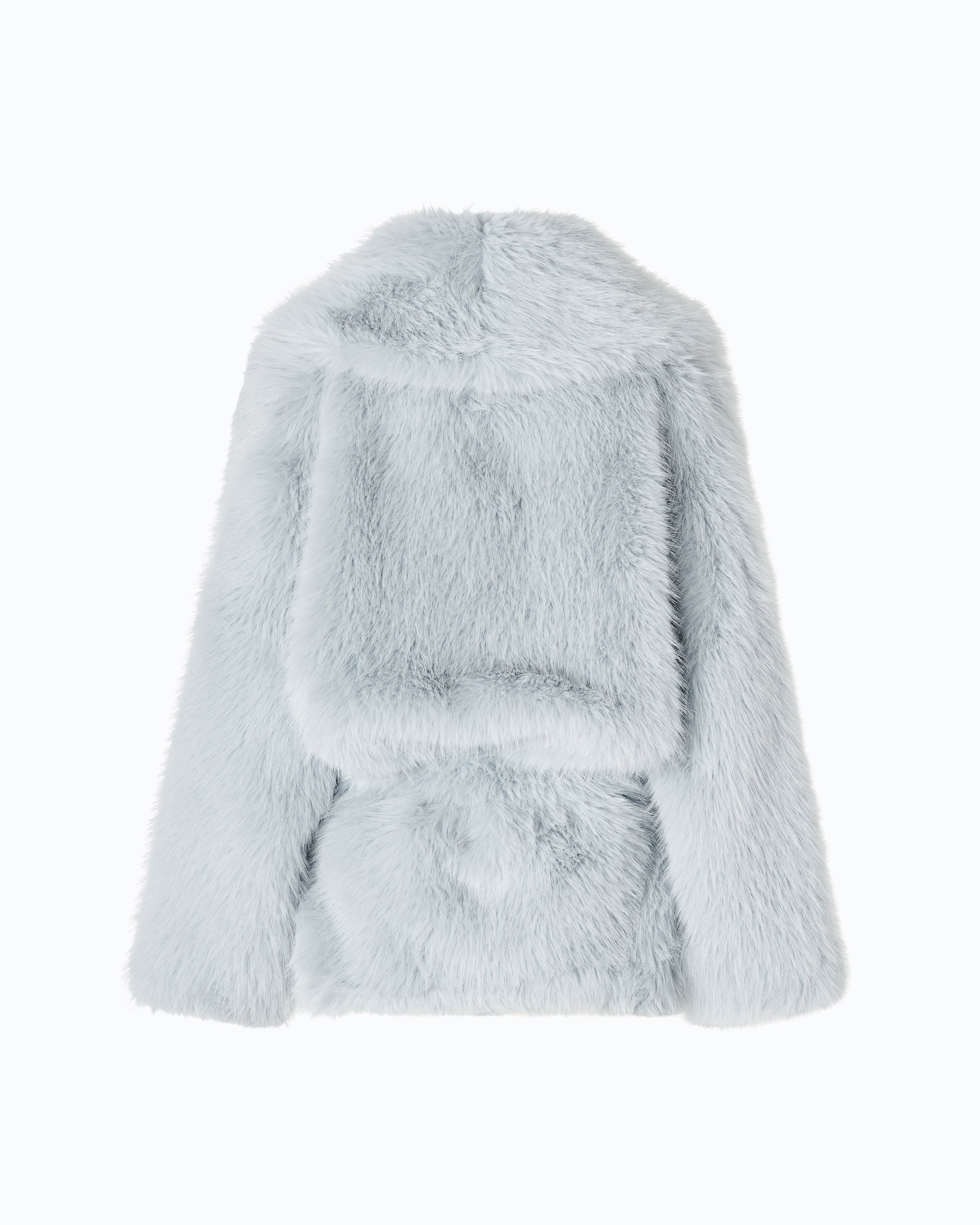 Pinko Begonia Blouson kurtka futrzana jasnoniebieska