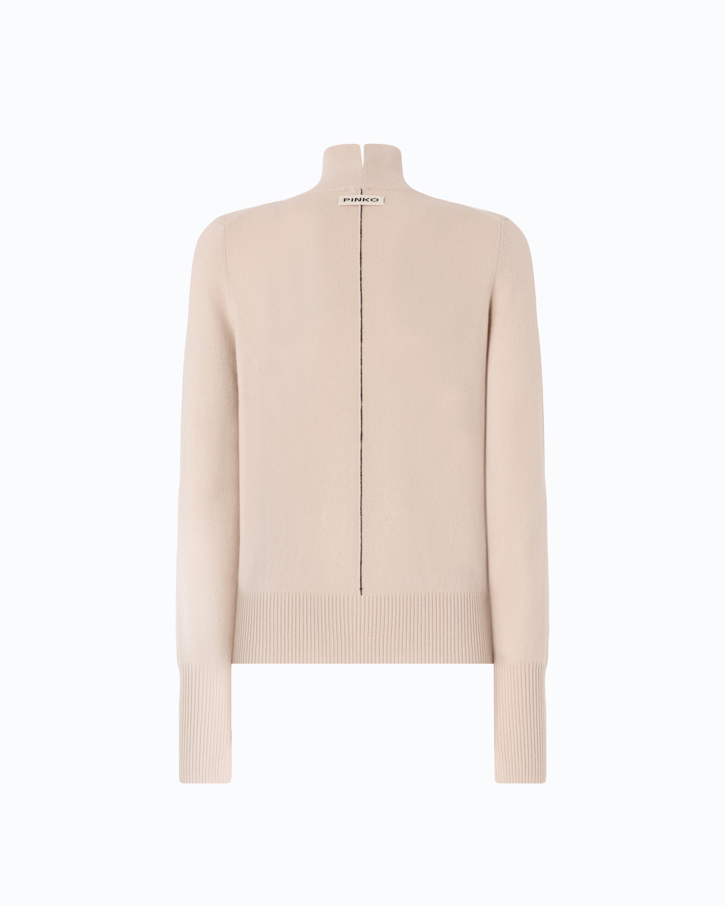 Pinko Nizza sweter golf kaszmir beżowy