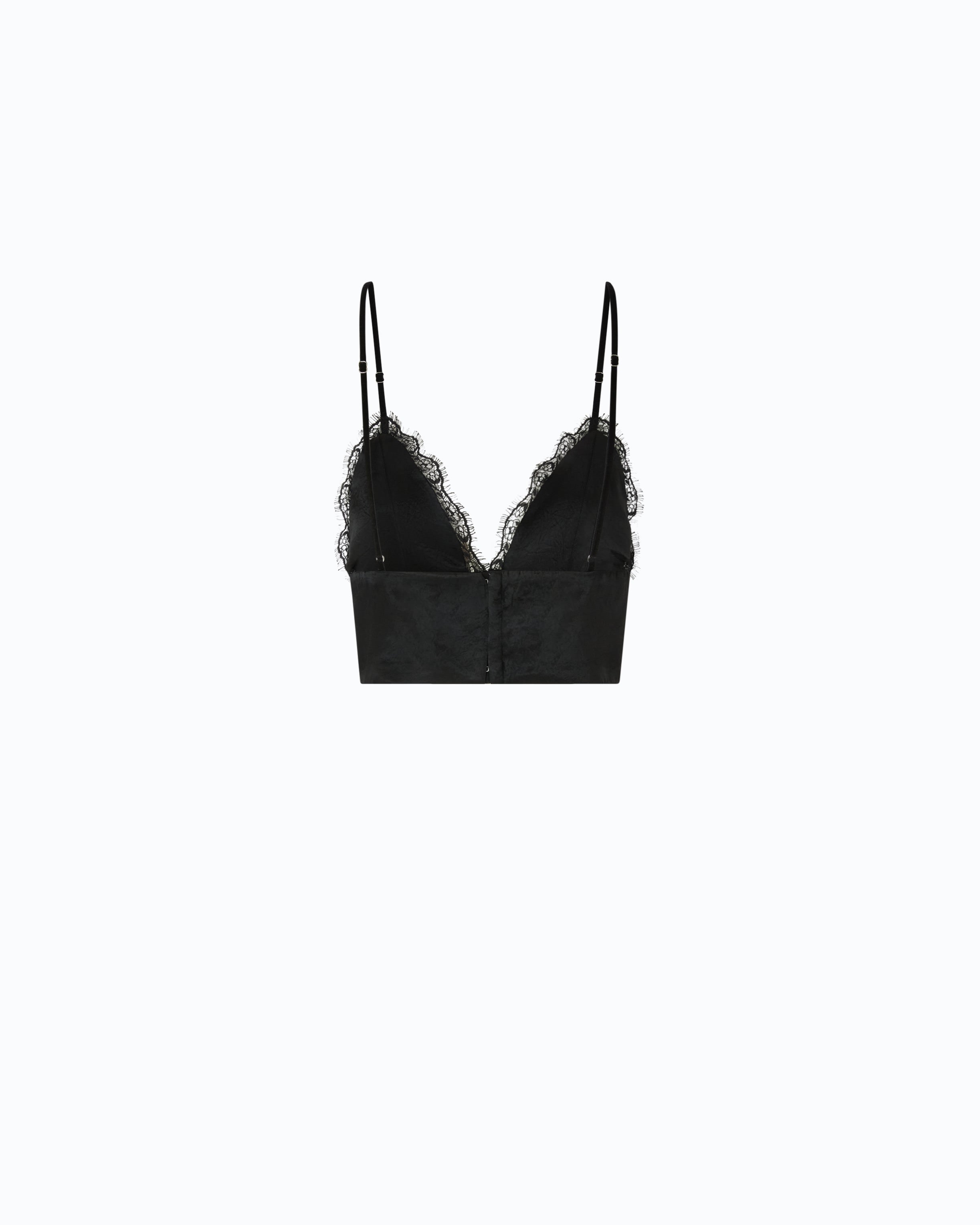 Pinko Lotus Top gorsetowy satynowy czarny