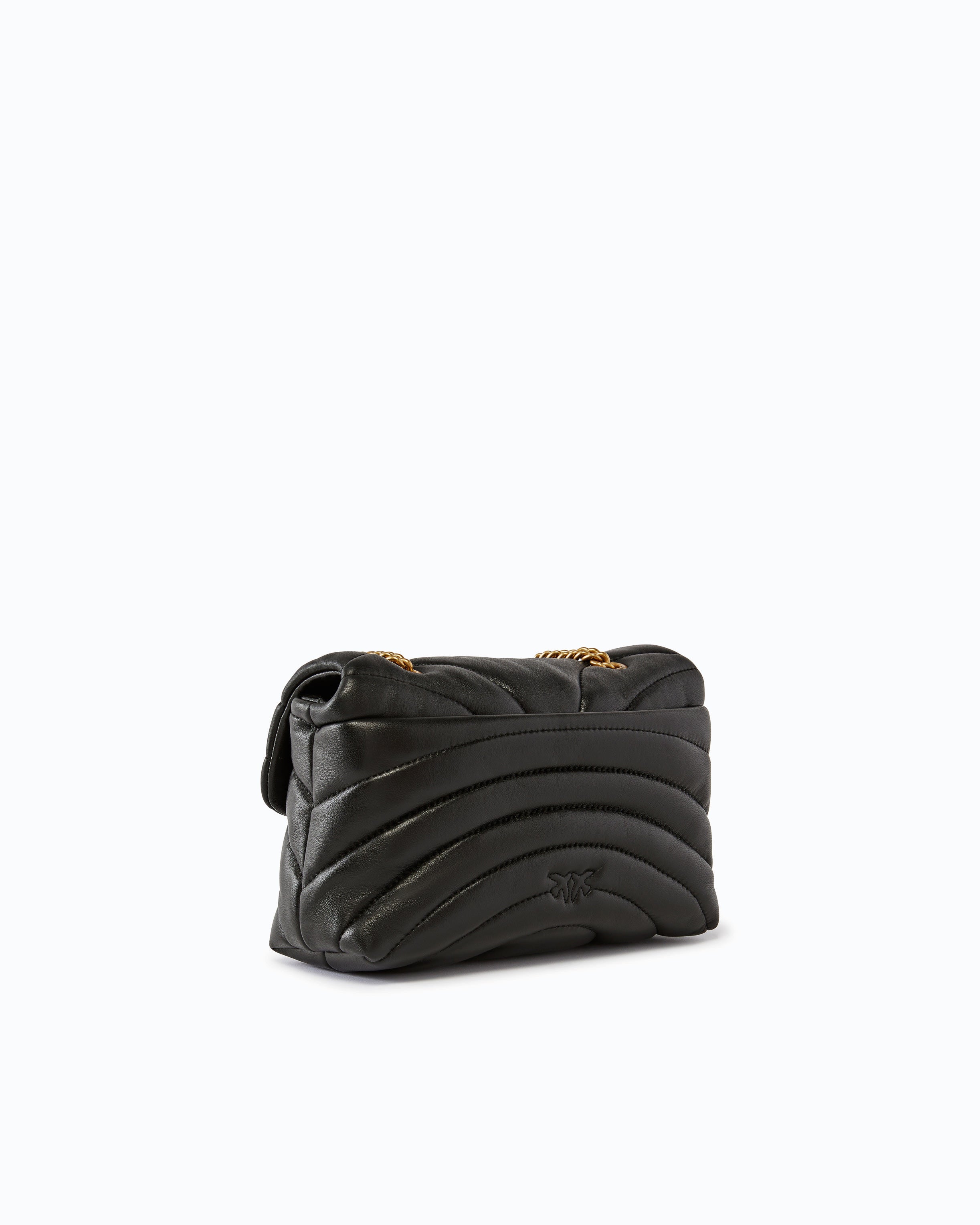 Pinko Love Puff torebka skórzana czarna mini
