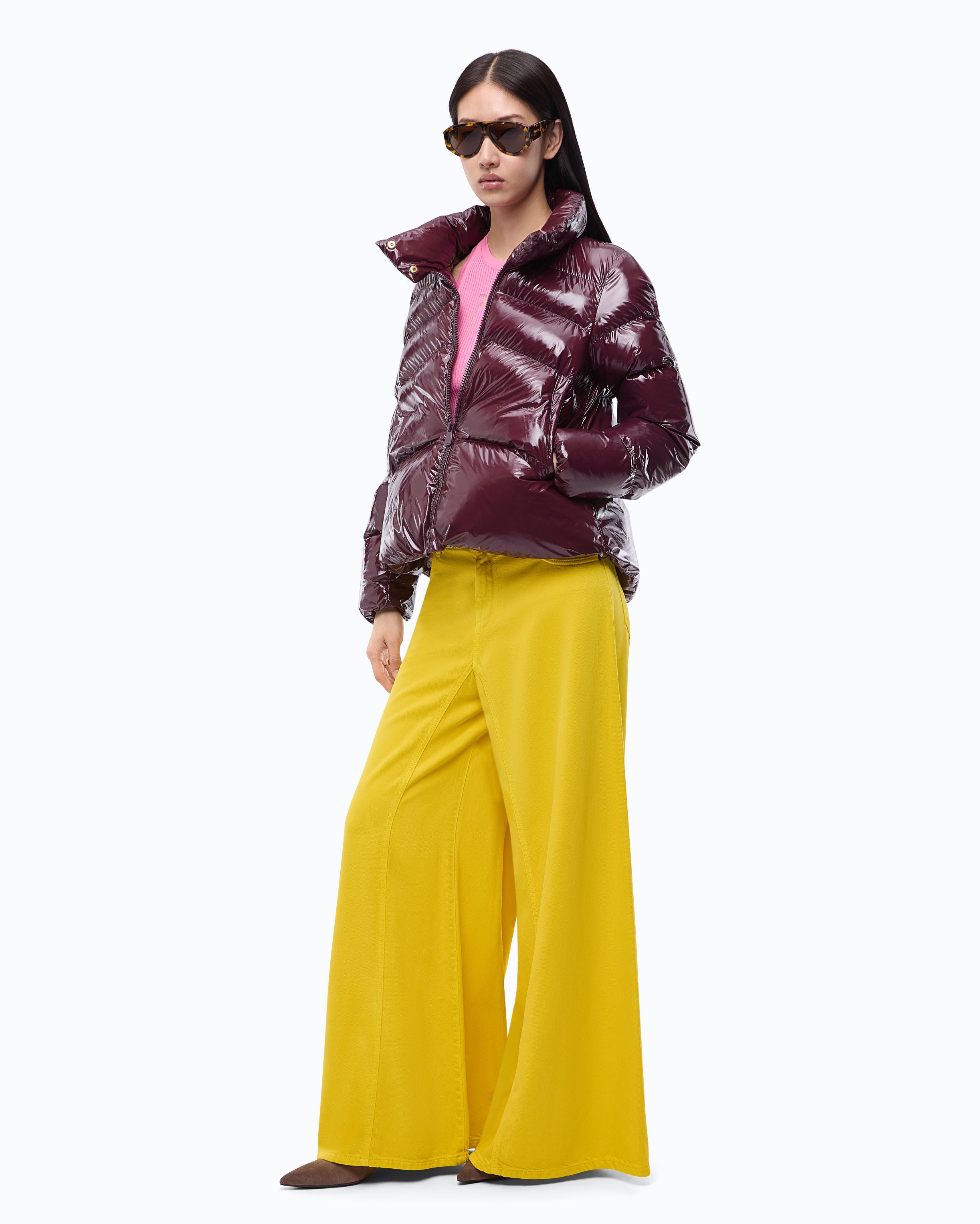 Pinko Mirco Caban kurtka puchowa nylon crystal krótka