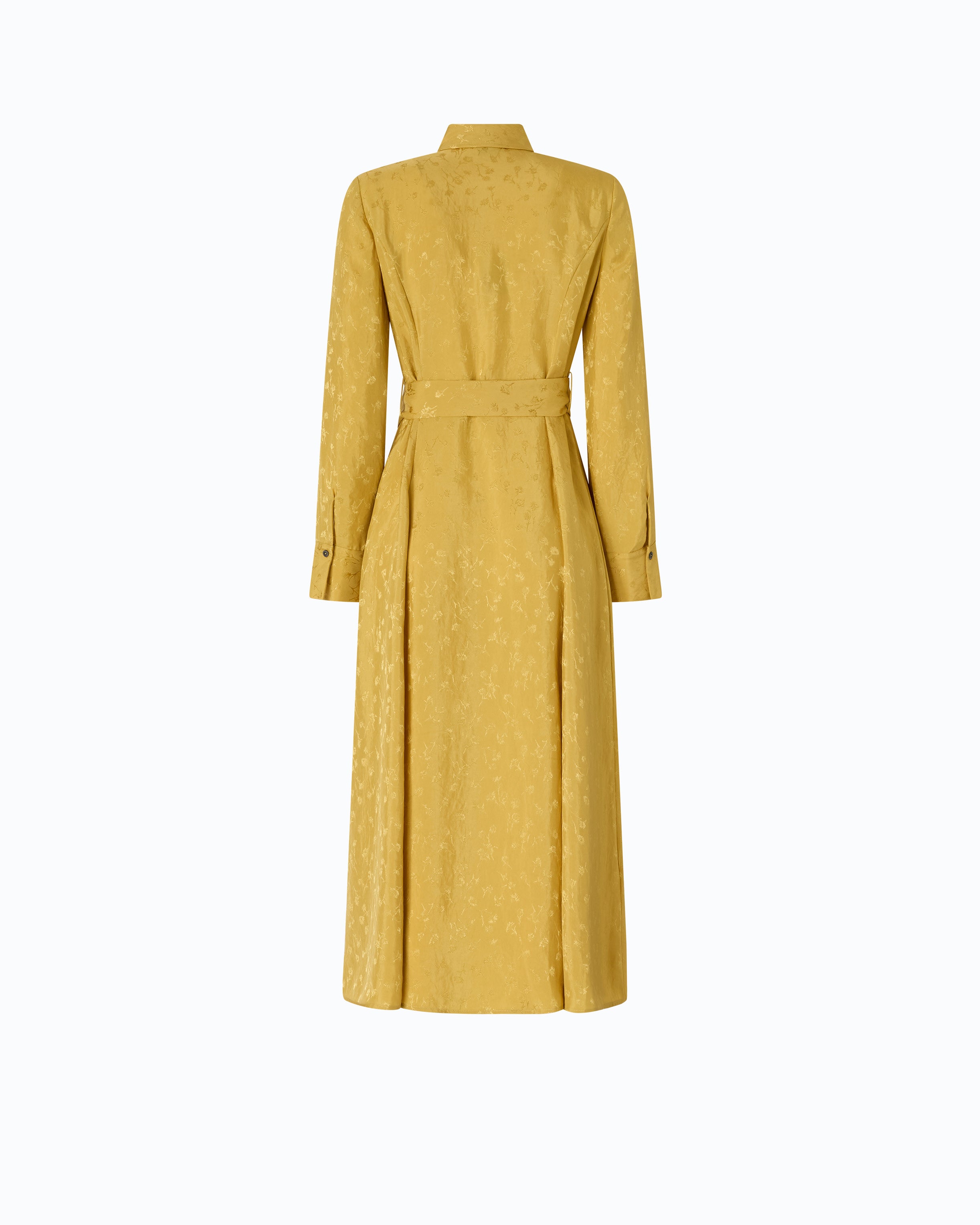 Pinko Agatea Dress sukienka długa żółta z octanu