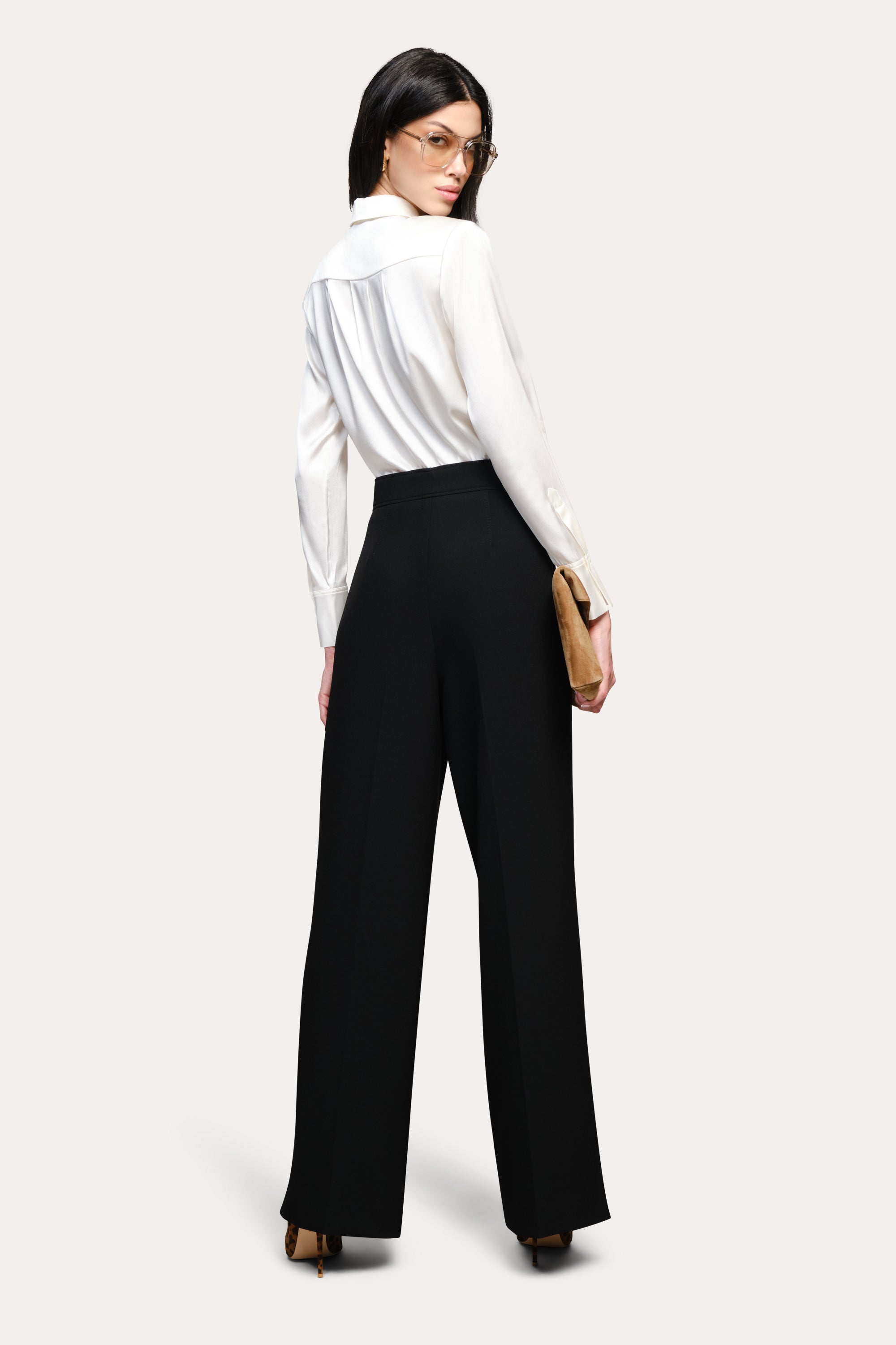 Elie Tahari Remi E101J216 spodnie palazzo czarne