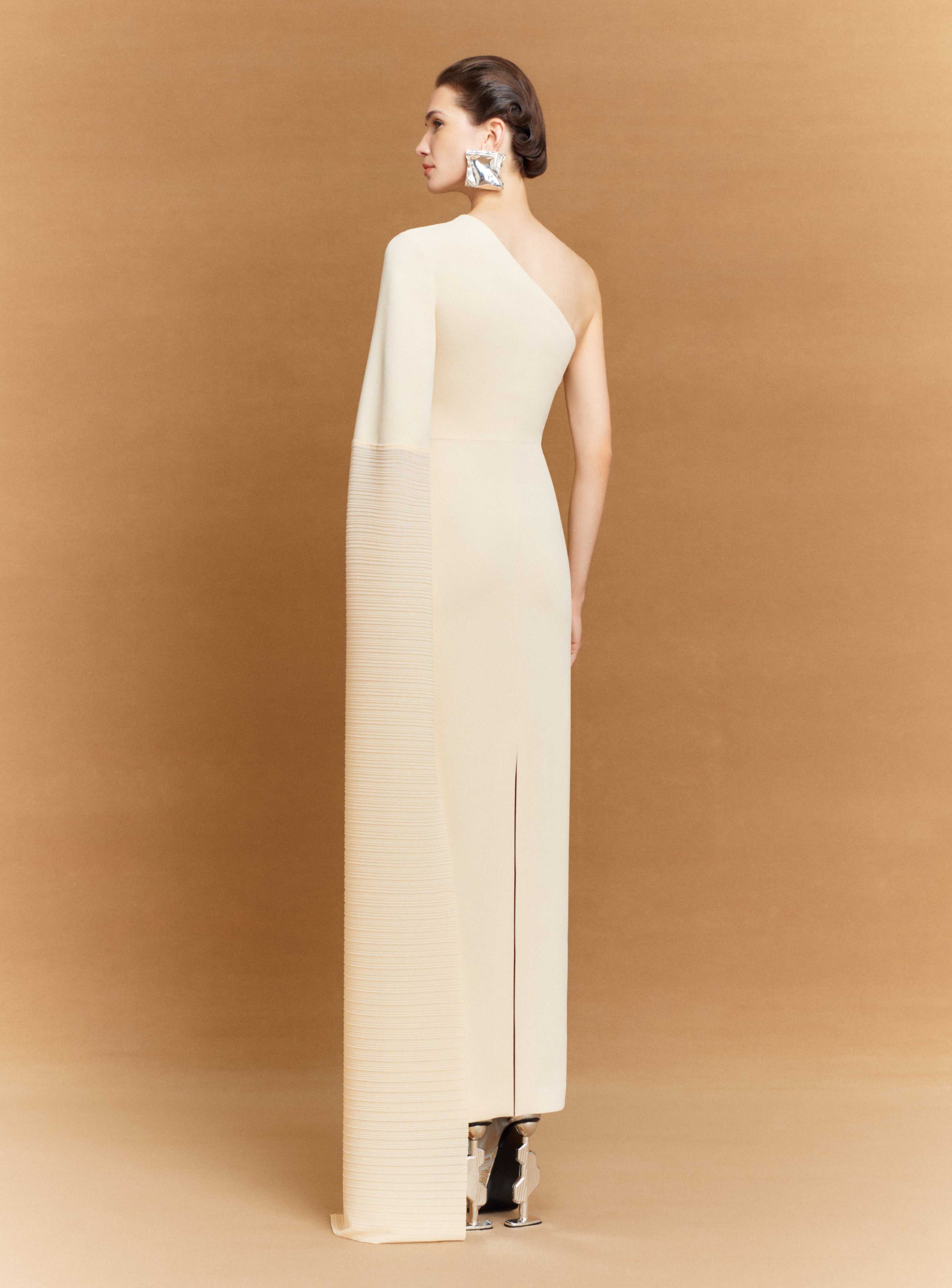 Solace London Sylvia sukienka ślubna alabaster maxi