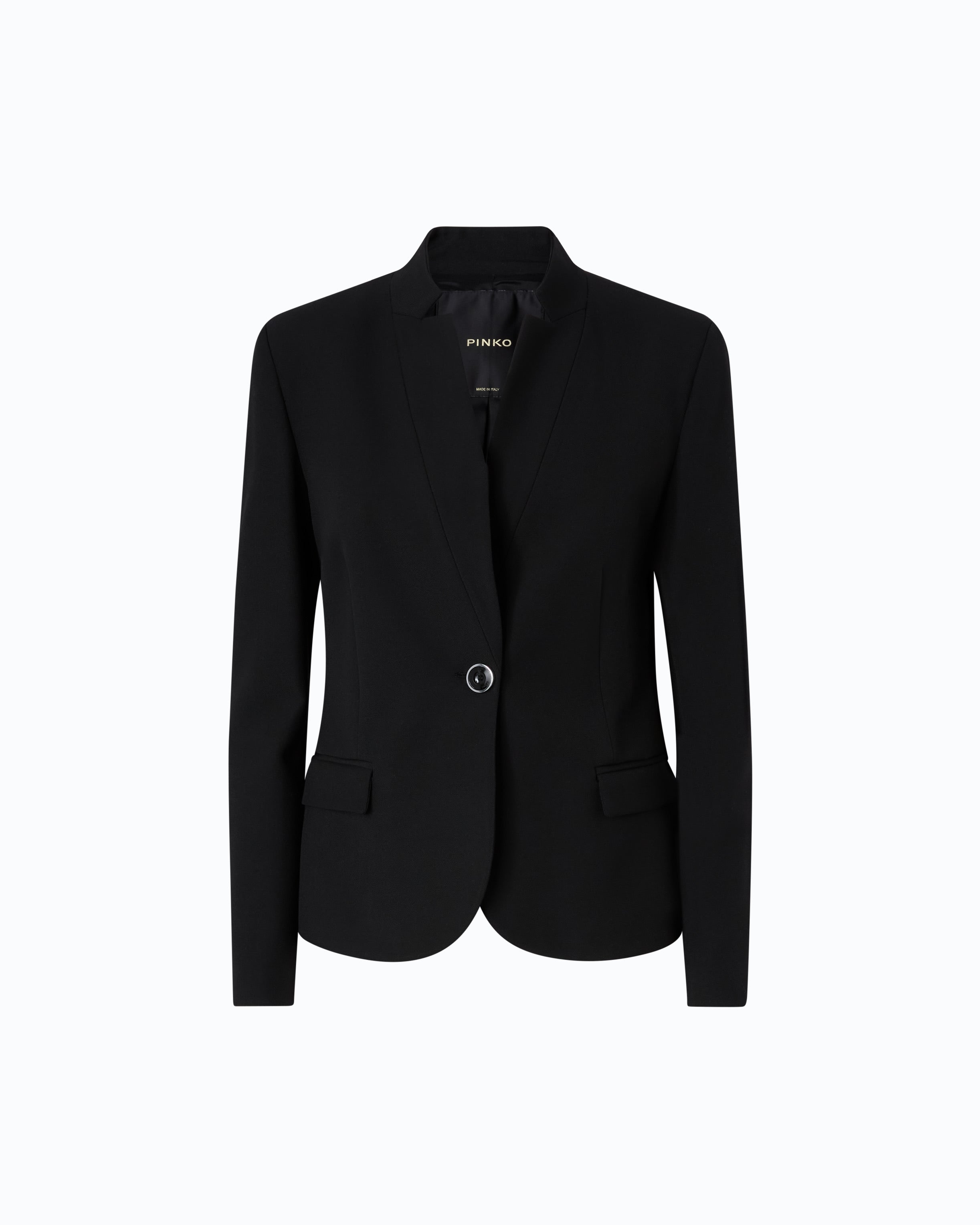 Pinko żakiet slim fit czarny jednorzędowy blazer