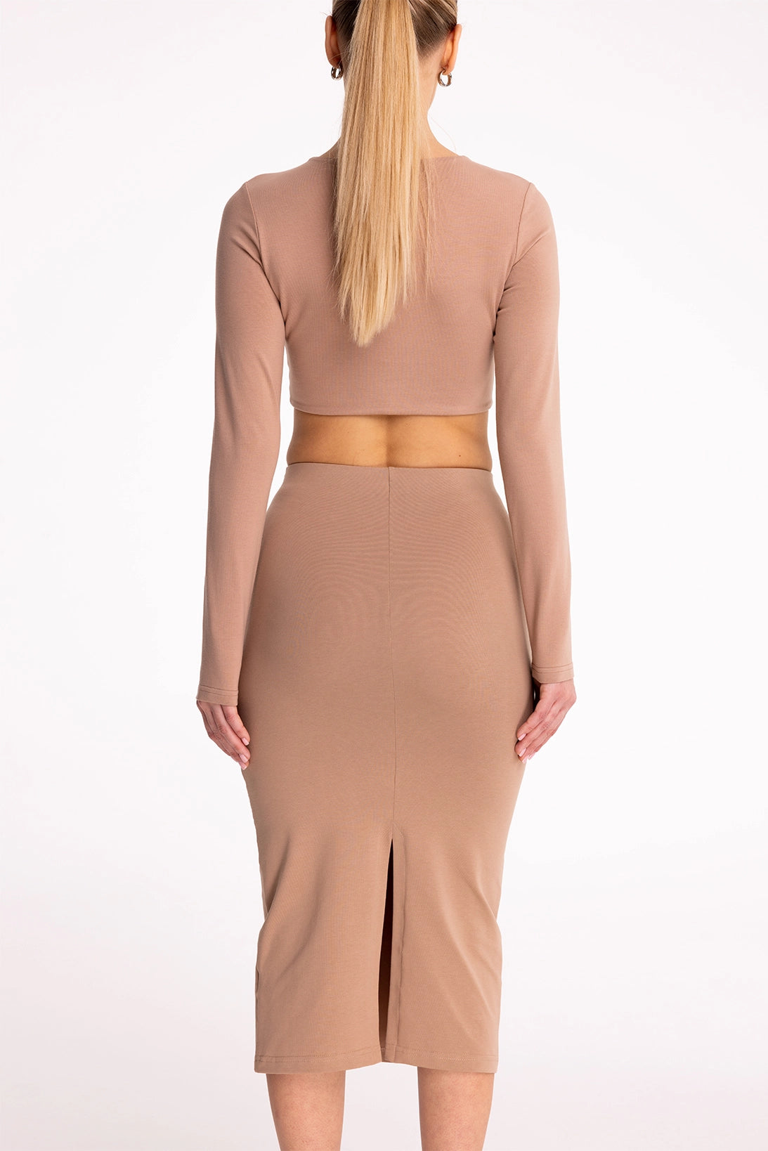 Nudyess Minimal spódnica midi Warm bawełniana