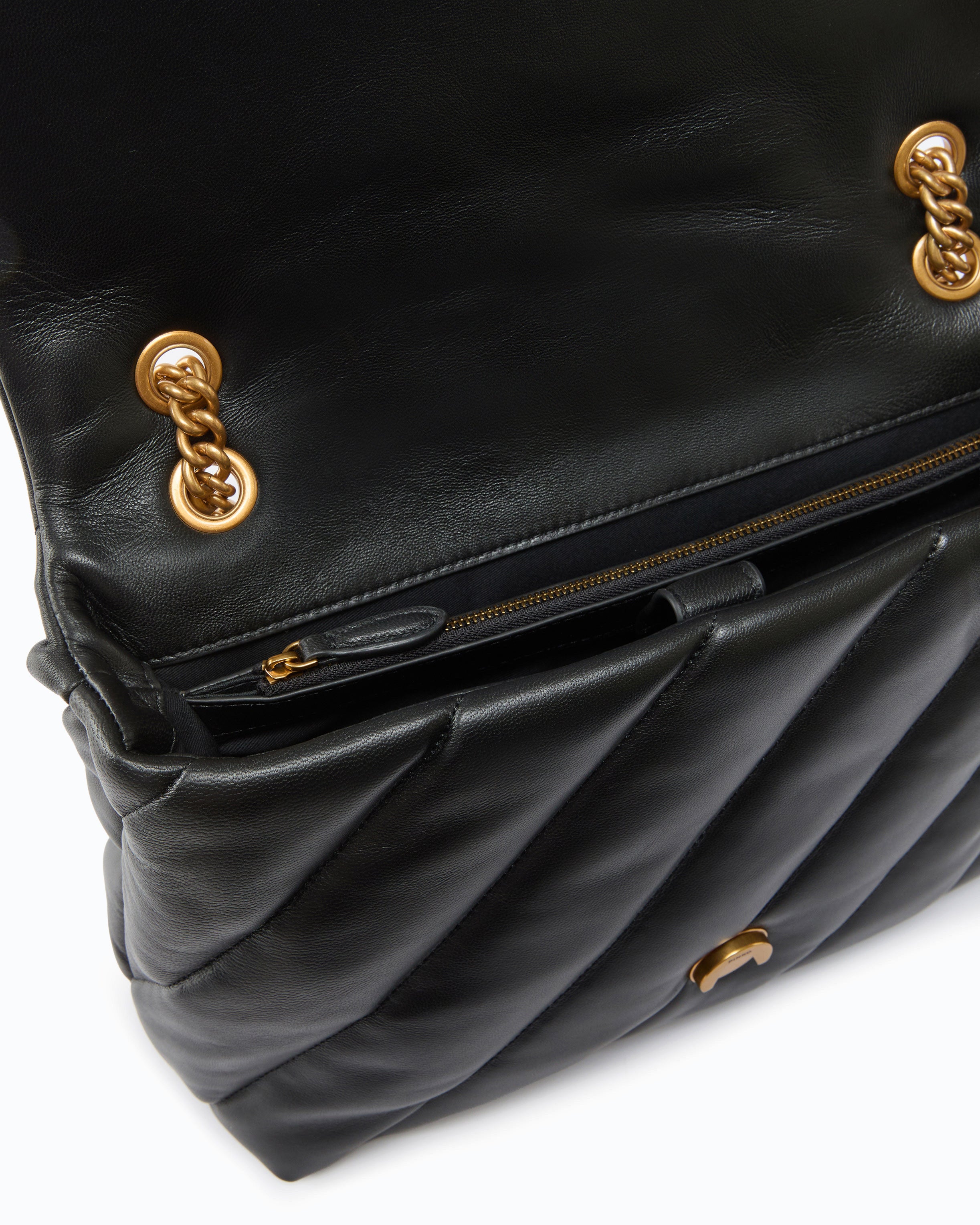 Pinko Big Love Bag Puff Maxi Quilt torebka czarna pikowana