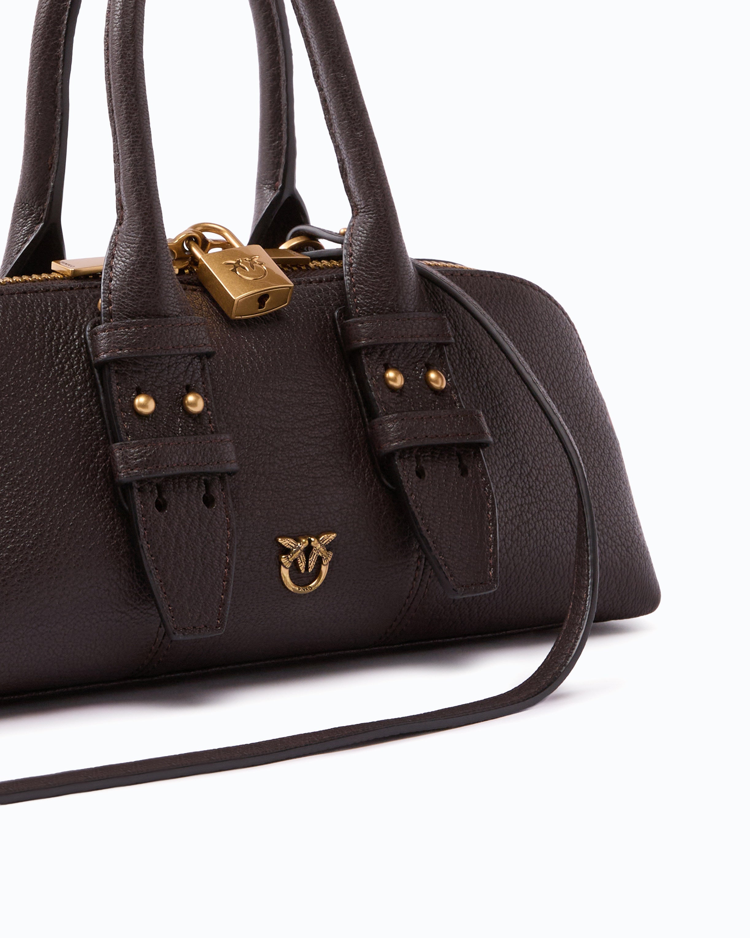 Pinko Escape Bag torebka bowling skóra licowa